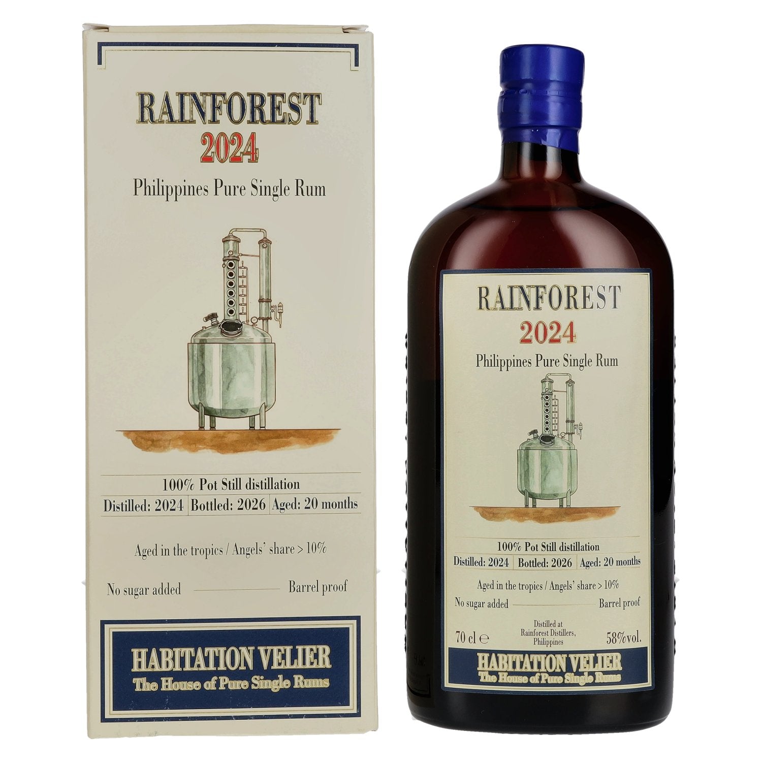 Habitation Velier RAINFOREST Philippines Pure Single Rum 2024 58% Vol. 0,7l in Giftbox