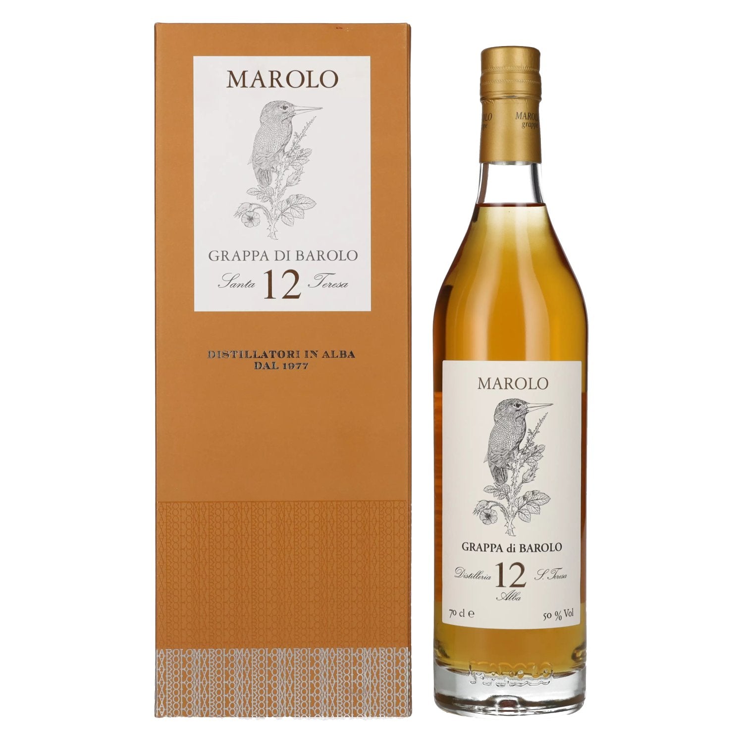 Marolo Grappa di BAROLO 12 Years Old 50% Vol. 0,7l in Giftbox