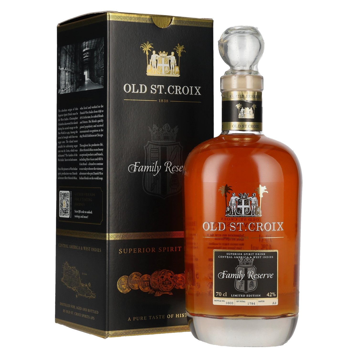 Old St. Croix FAMILY RESERVE Superior Spirit Drink 42% Vol. 0,7l in Giftbox