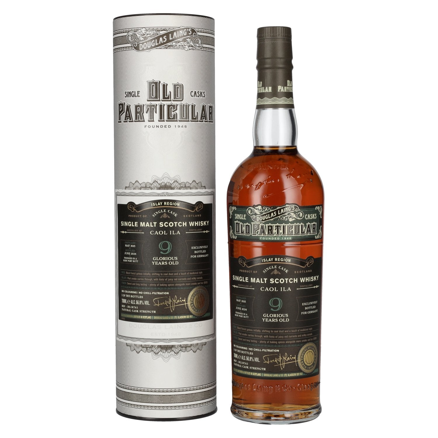 Douglas Laing OLD PARTICULAR Caol Ila 9 Years Old Single Cask Malt 2015 56,8% Vol. 0,7l in Giftbox