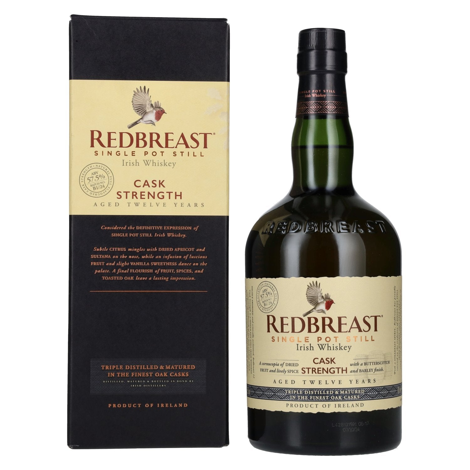 Redbreast 12 Years Old Single Pot Still CASK STRENGTH 57,5% Vol. 0,7l in Giftbox