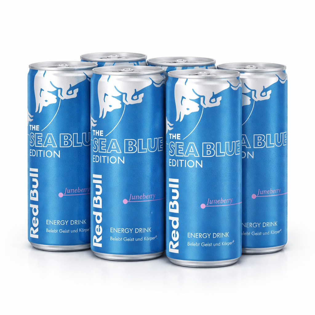 Red Bull Sea Blue Edition Energy Drink Juneberry 0.25l (pack of 6)