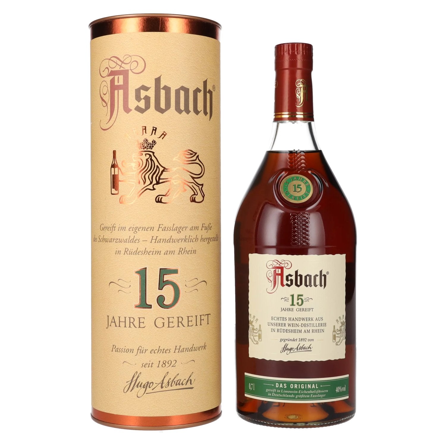 Asbach Spezialbrand 15 Jahre gereift 40% Vol. 0,7l in Giftbox