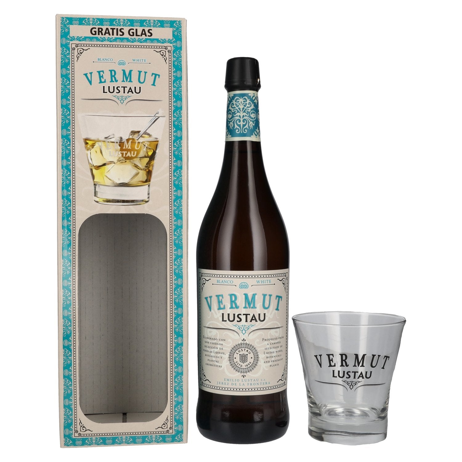 Lustau Vermut White 15% Vol. 0,75l in Giftbox with glass