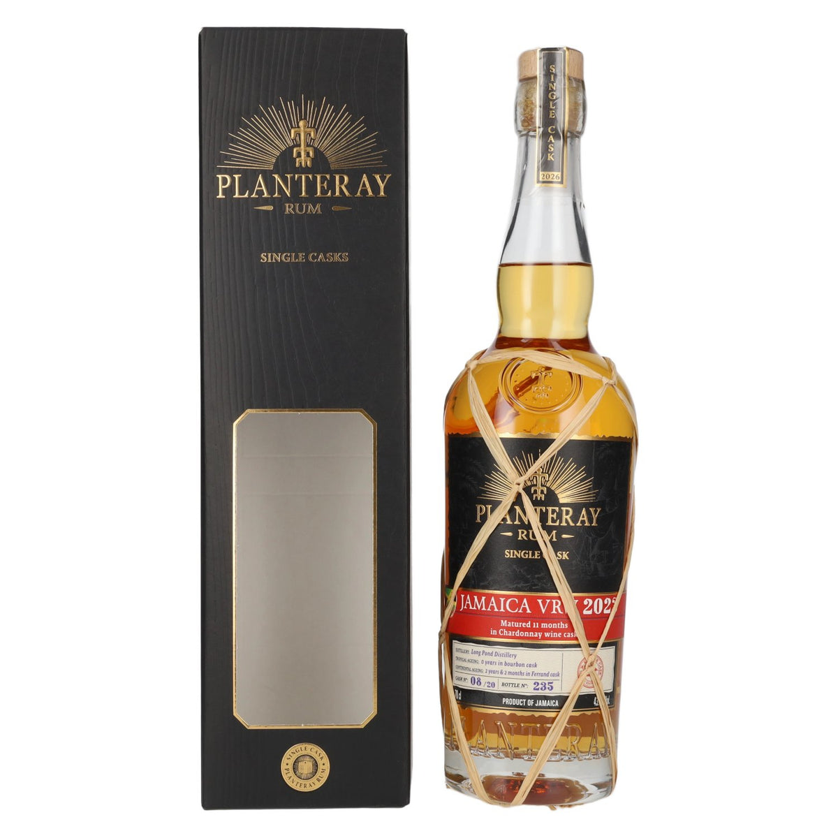 Planteray Rum JAMAICA VRW Single Cask Chardonnay Barrel 2023 43,8% Vol. 0,7l in Giftbox