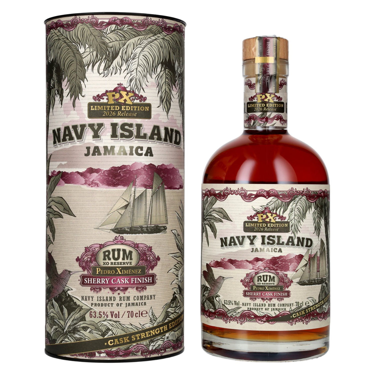Navy Island JAMAICA XO Reserve Rum Pedro Ximenez Sherry Cask Finish Strength 2026 63,5% Vol. 0,7l in Giftbox