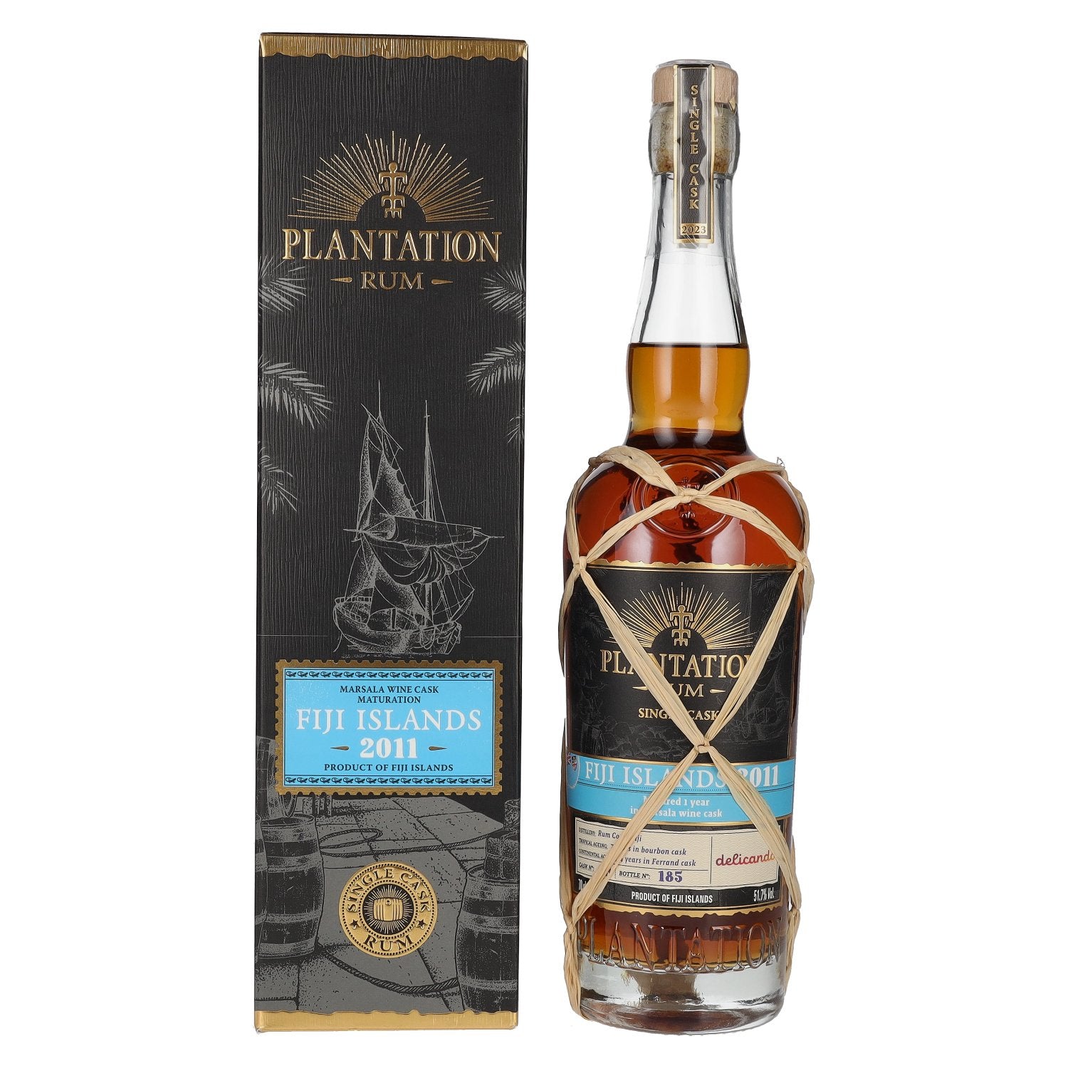 Plantation Rum FIJI 2011 Single Cask Marsala Finish by delicando 2023 51,7% Vol. 0,7l in Giftbox