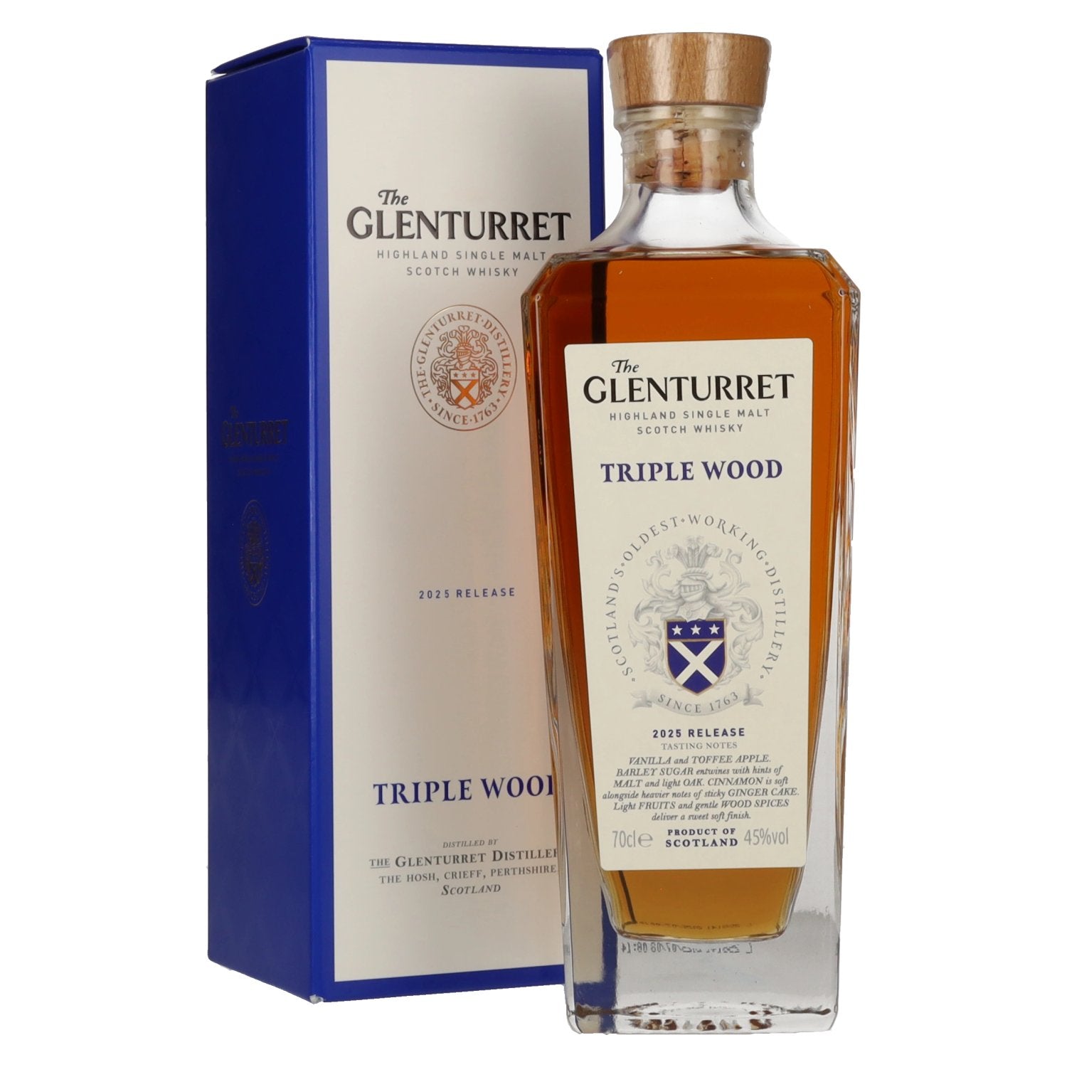 The Glenturret TRIPLE WOOD Release 2025 45% Vol. 0,7l in Giftbox