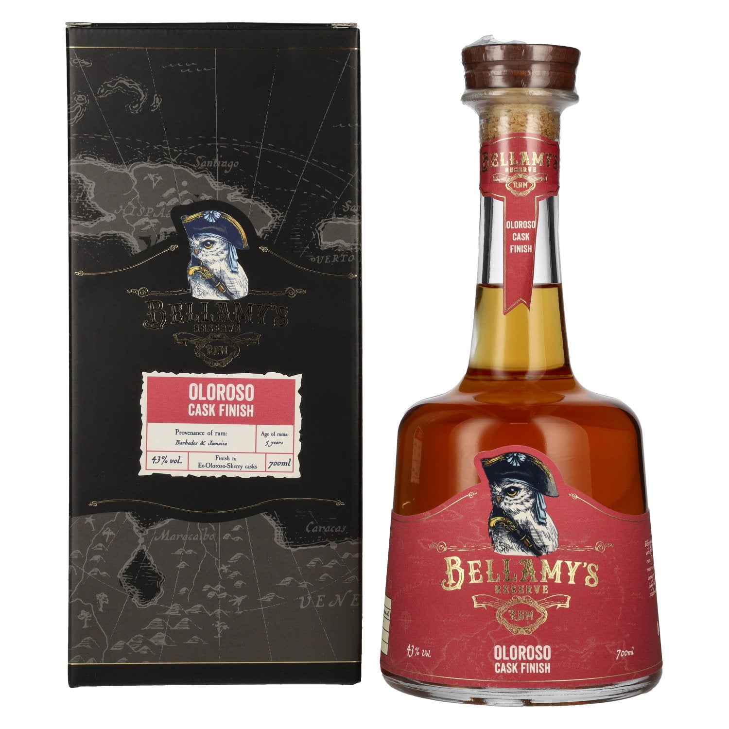 Bellamy's Reserve Rum OLOROSO CASK FINISH 43% Vol. 0,7l in Giftbox