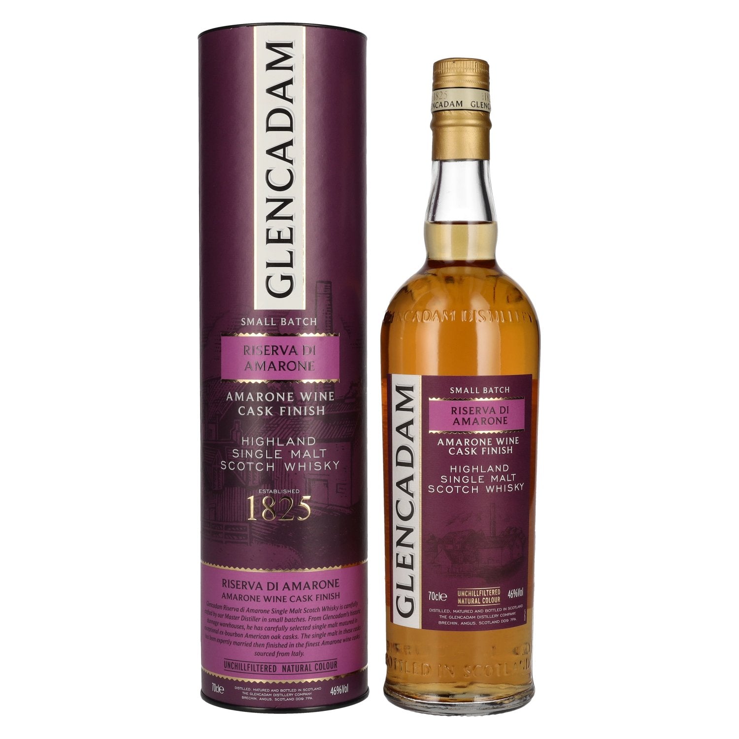 Glencadam RESERVA DI AMARONE Single Malt AMARONE CASK FINISH 46% Vol. 0,7l in Giftbox