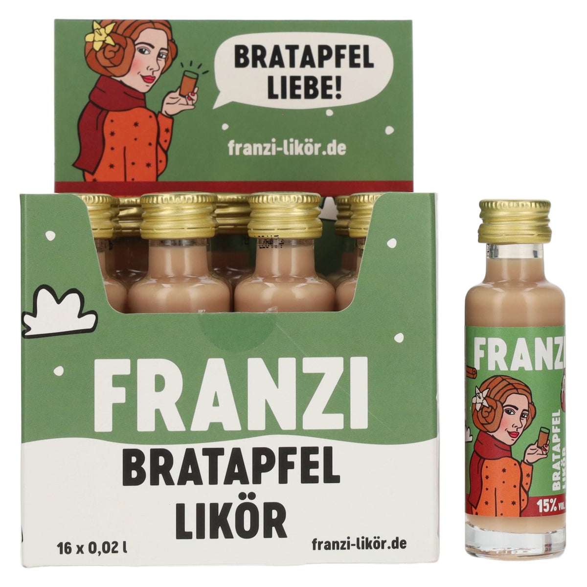 Franzi Bratapfel Likoer 15% Vol. 16x0,02l