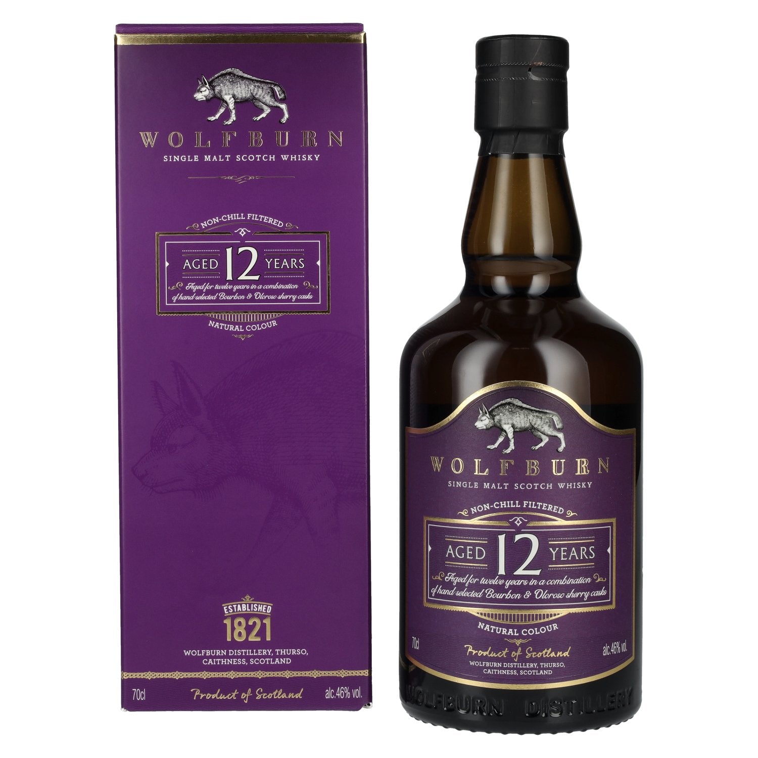 Wolfburn 12 Years Old Single Malt Scotch Whisky 46% Vol. 0,7l in Giftbox