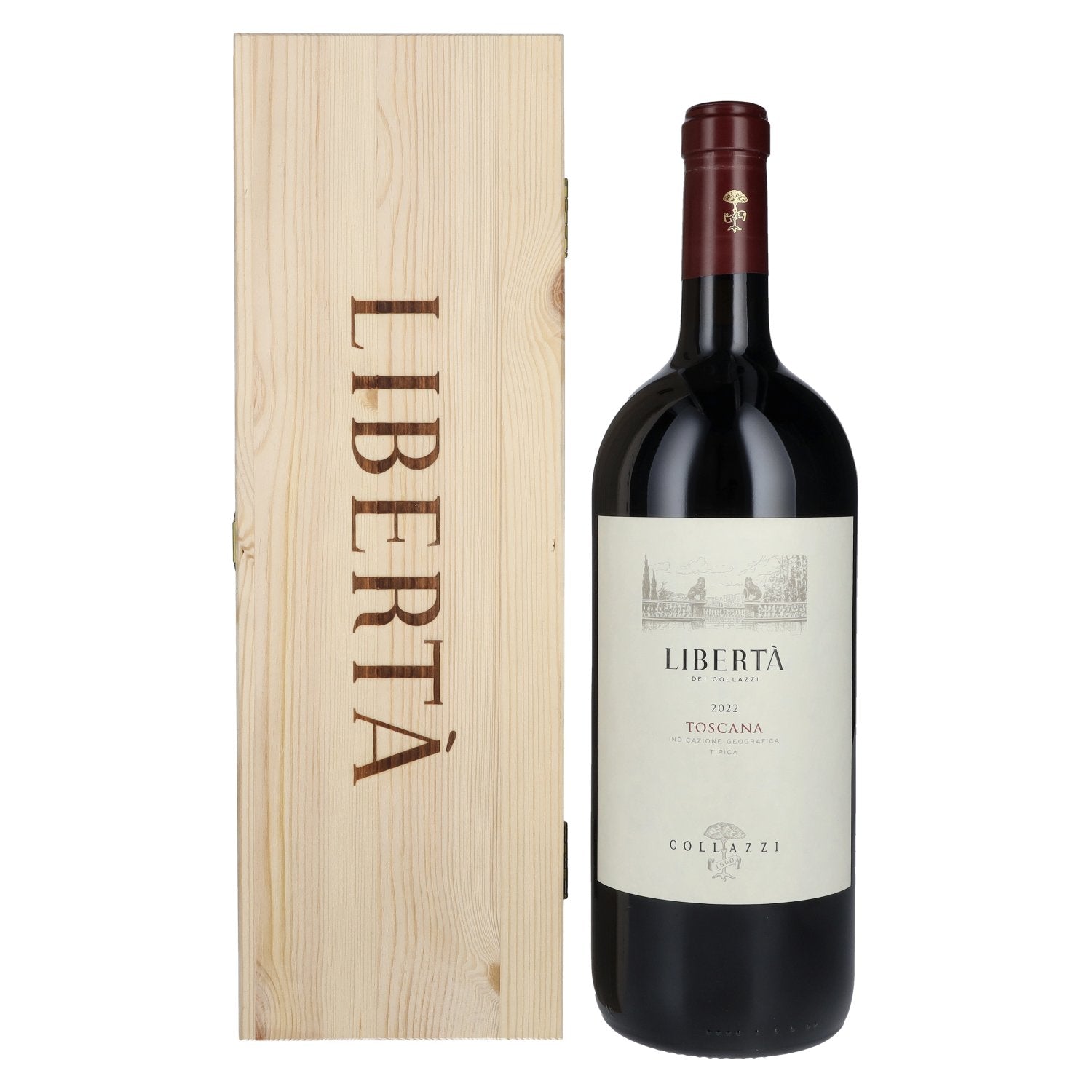 Collazzi LIBERTA Toscana IGT 2022 13,5% Vol. 1,5l in Holzkiste