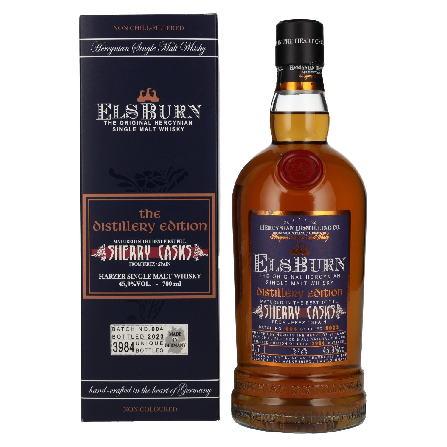 Elsburn THE DISTILLERY EDITION Sherry Casks Batch 004 45,9% Vol. 0,7l in Giftbox