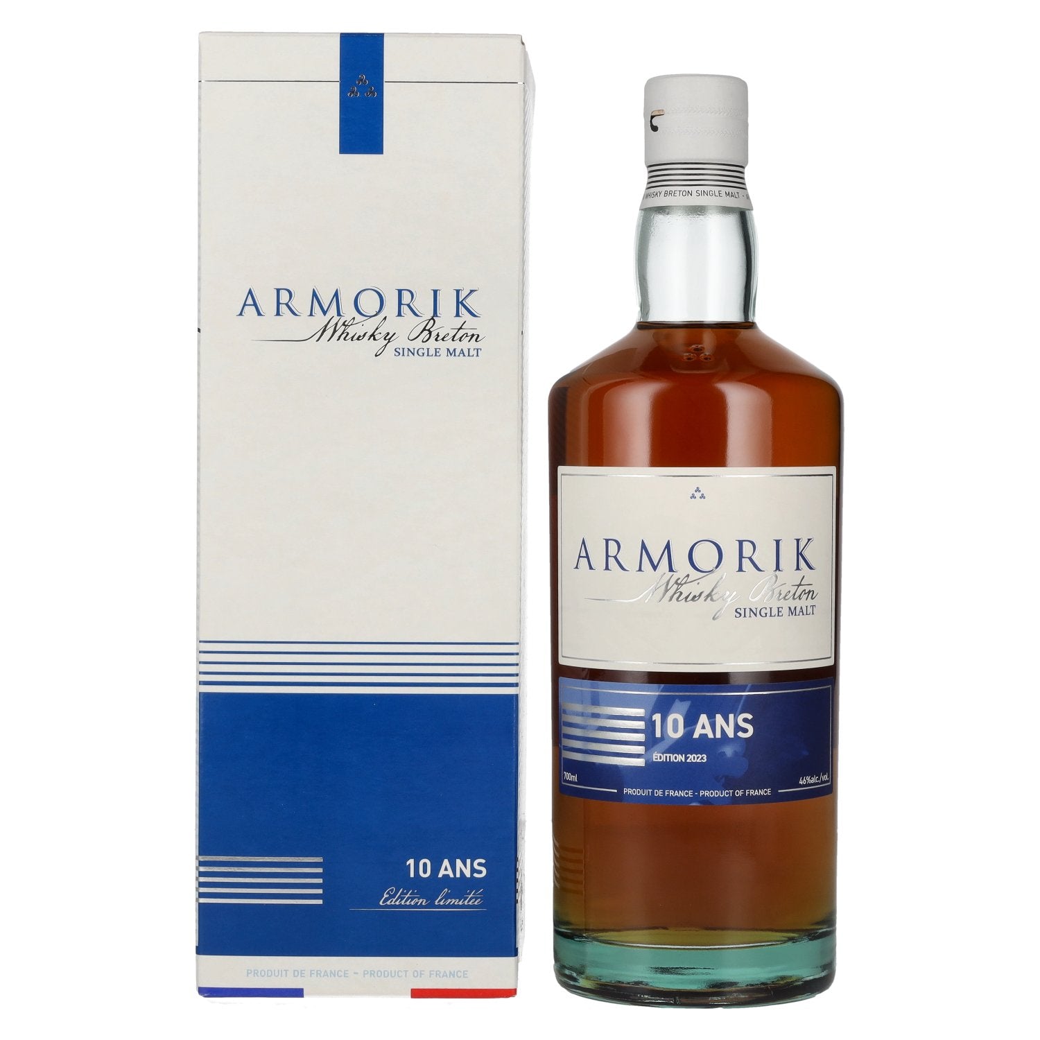 Armorik 10 Ans Whisky Breton Single Malt Edition Limitee 2023 46% Vol. 0,7l in Giftbox