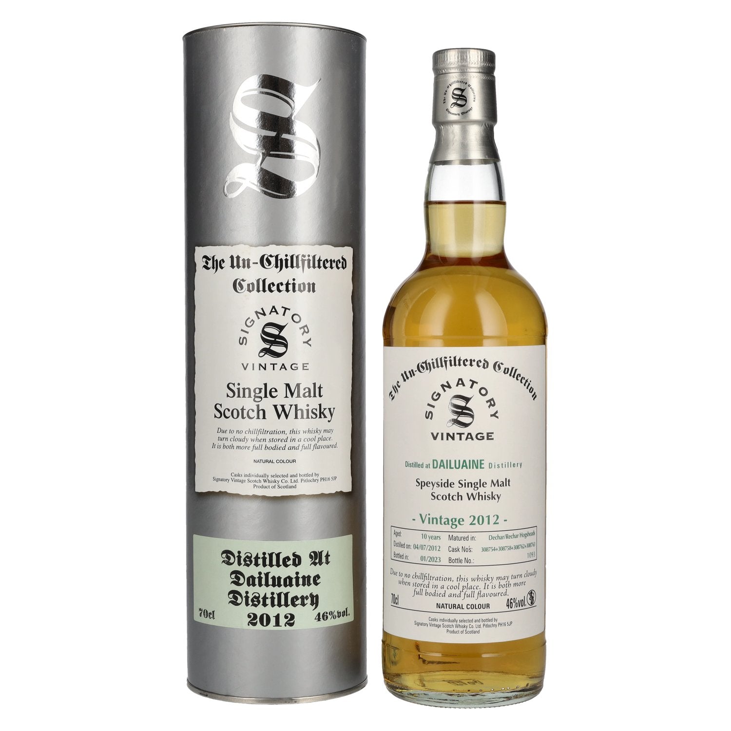 Signatory Vintage DAILUAINE 10 Years Old The Un-Chillfiltered 2012 46% Vol. 0,7l in Giftbox