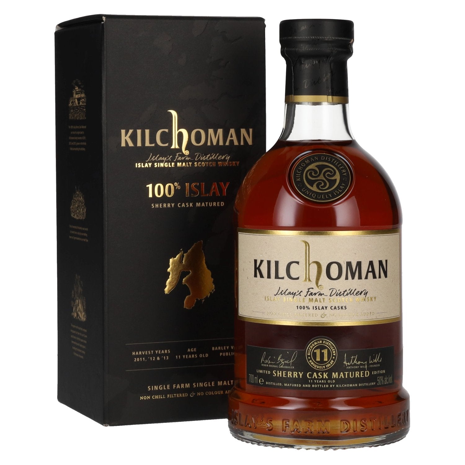Kilchoman 100% Islay 11 Years Old Sherry Cask Islay Single Malt Scotch Whisky 50% Vol. 0,7l in Giftbox