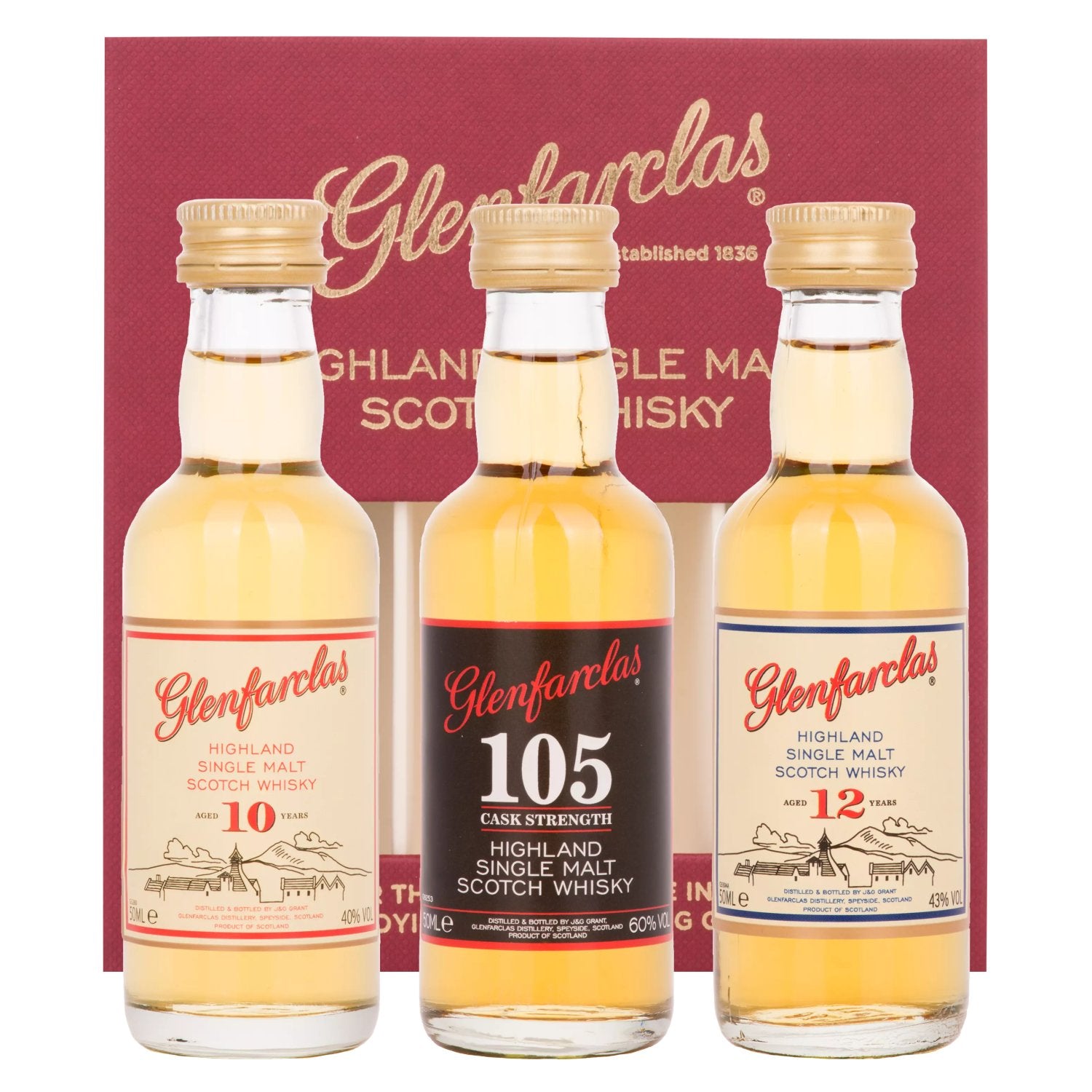 Glenfarclas Miniset (10 YO, 12 YO, 105) 47,7% Vol. 3x0,05l in Giftbox
