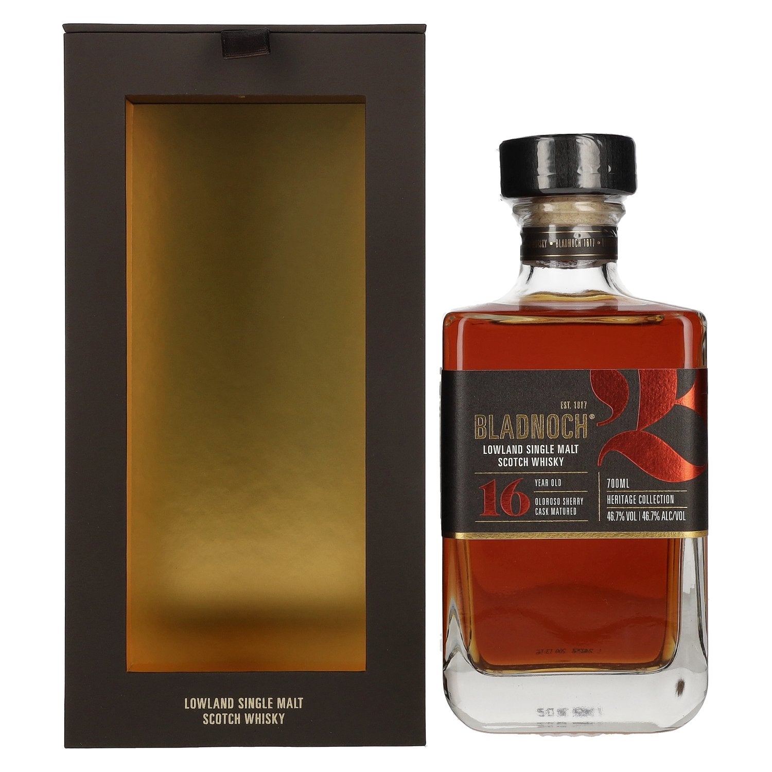 Bladnoch 16 Years Old Lowland Single Malt Oloroso Sherry Cask 46,7% Vol. 0,7l in Giftbox