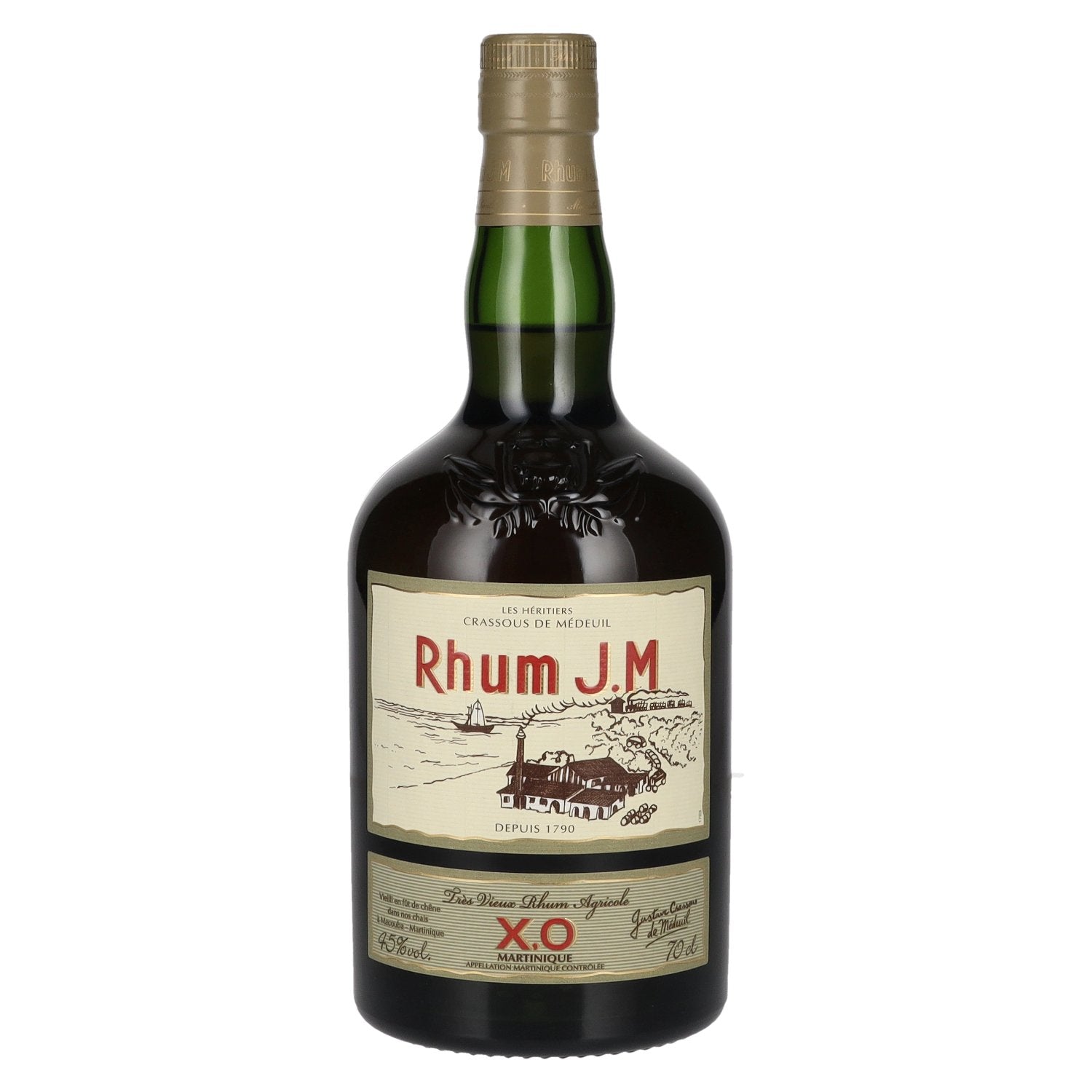 Rhum J.M Tres Vieux Rhum Agricole X.O 45% Vol. 0,7l