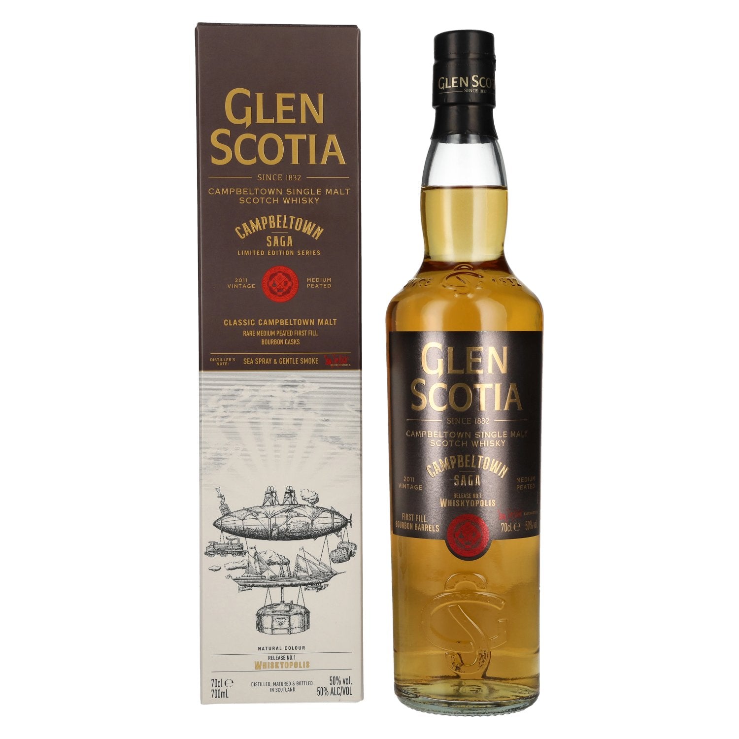 Glen Scotia Campbeltown SAGA WHISKYPOLIS Release No. 1 50% Vol. 0,7l in Giftbox