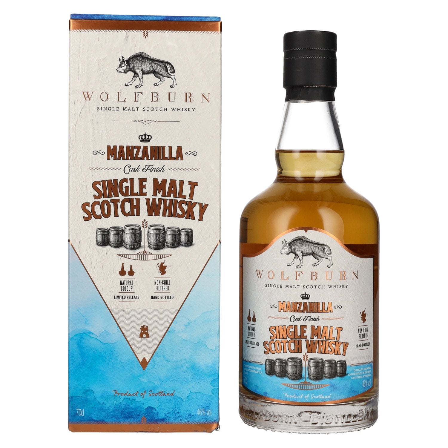 Wolfburn MANZANILLA Single Malt Scotch Whisky 46% Vol. 0,7l in Giftbox