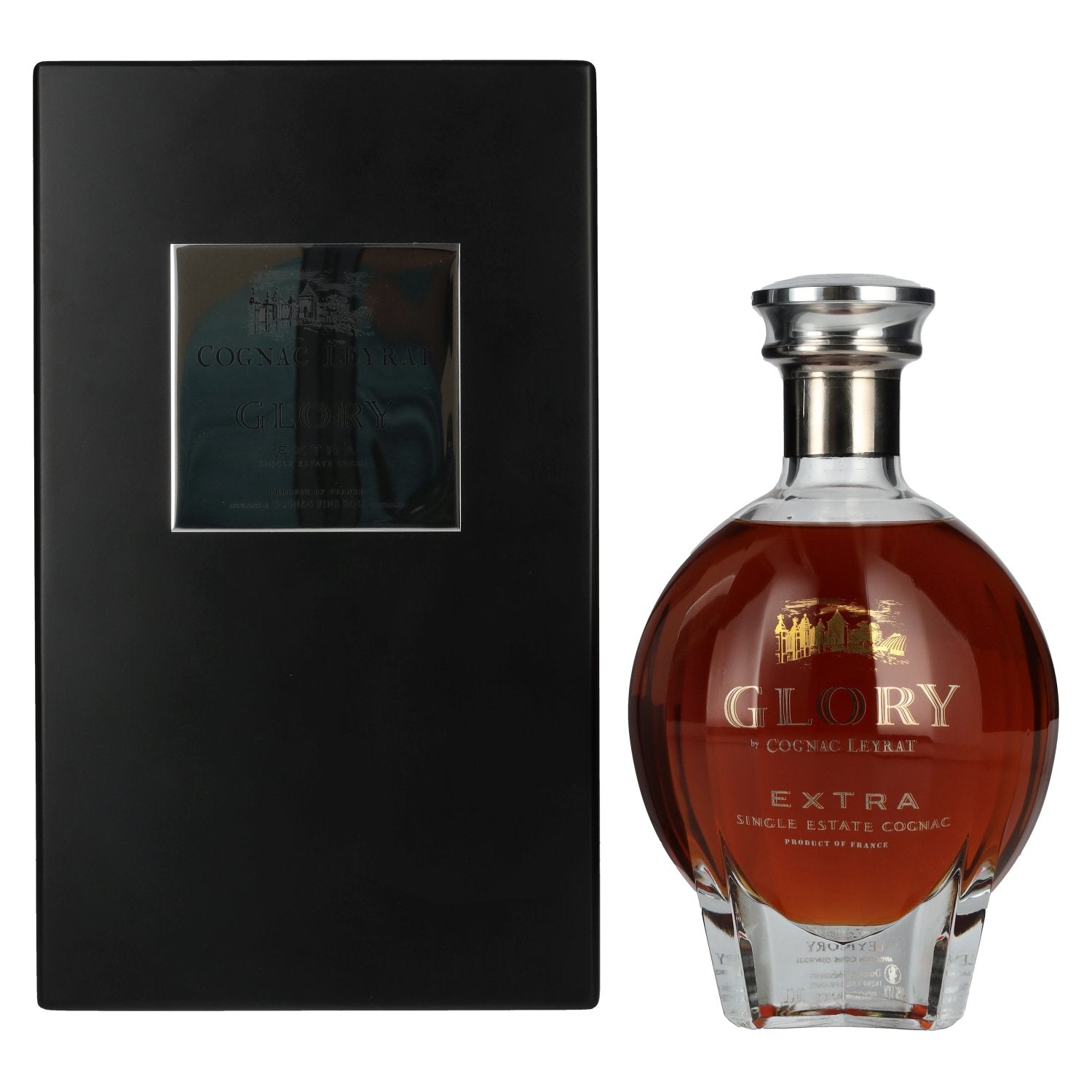 Cognac Leyrat EXTRA GLORY Single Estate Cognac 40% Vol. 0,7l in Holzkiste