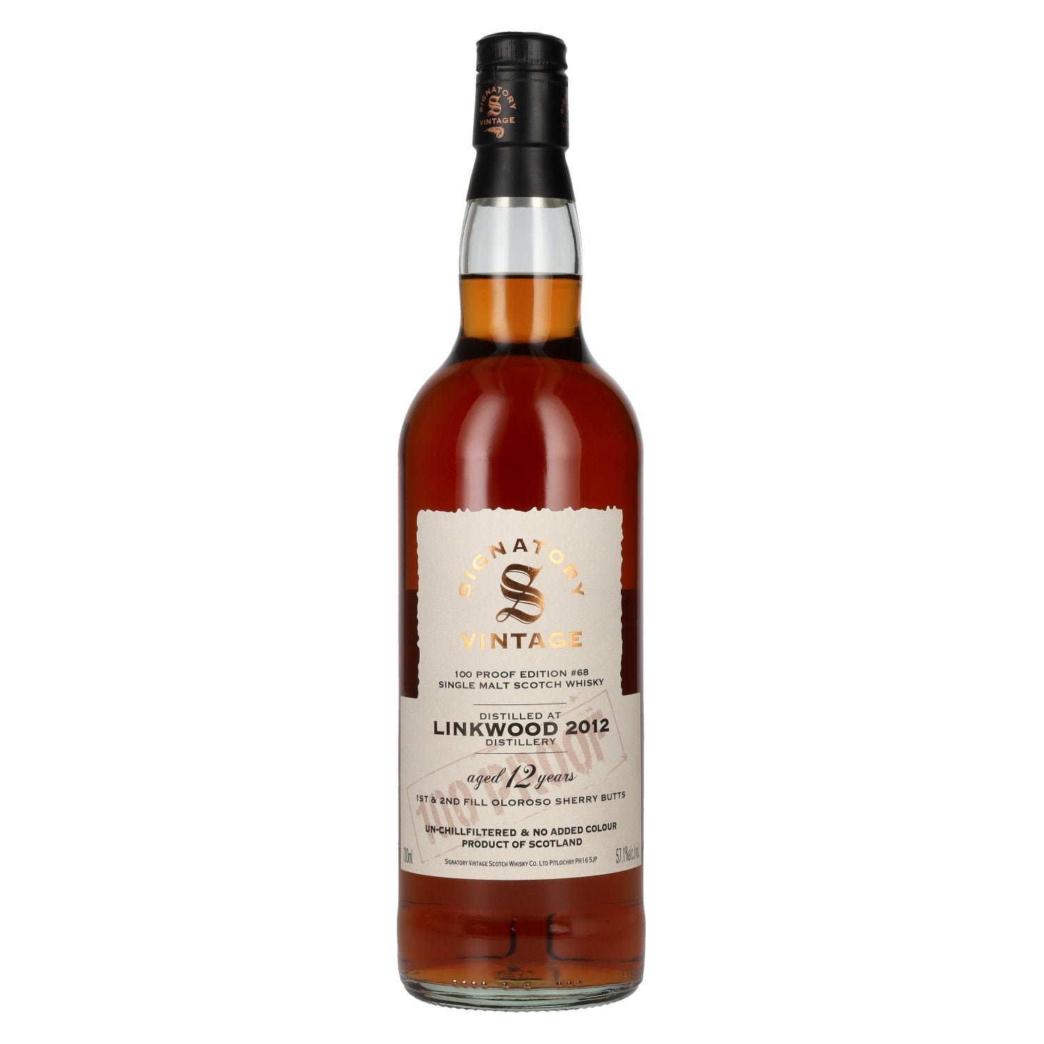Signatory Vintage 100 Proof Edition LINKWOOD 12 Years Old Single Malt #68 2012 57,1% Vol. 0,7l