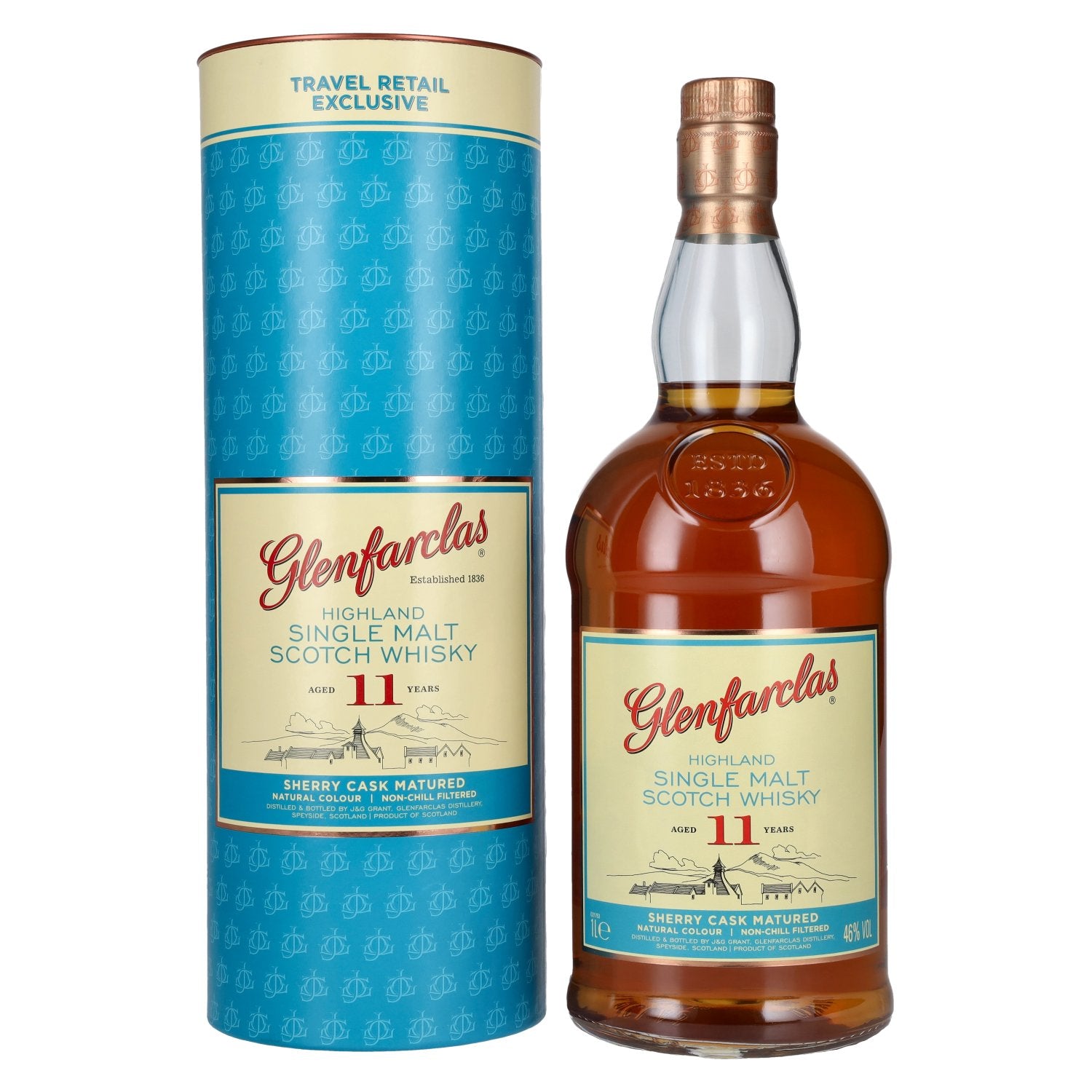 Glenfarclas 11 Years Old Highland Single Malt Scotch Whisky 46% Vol. 1l in Giftbox