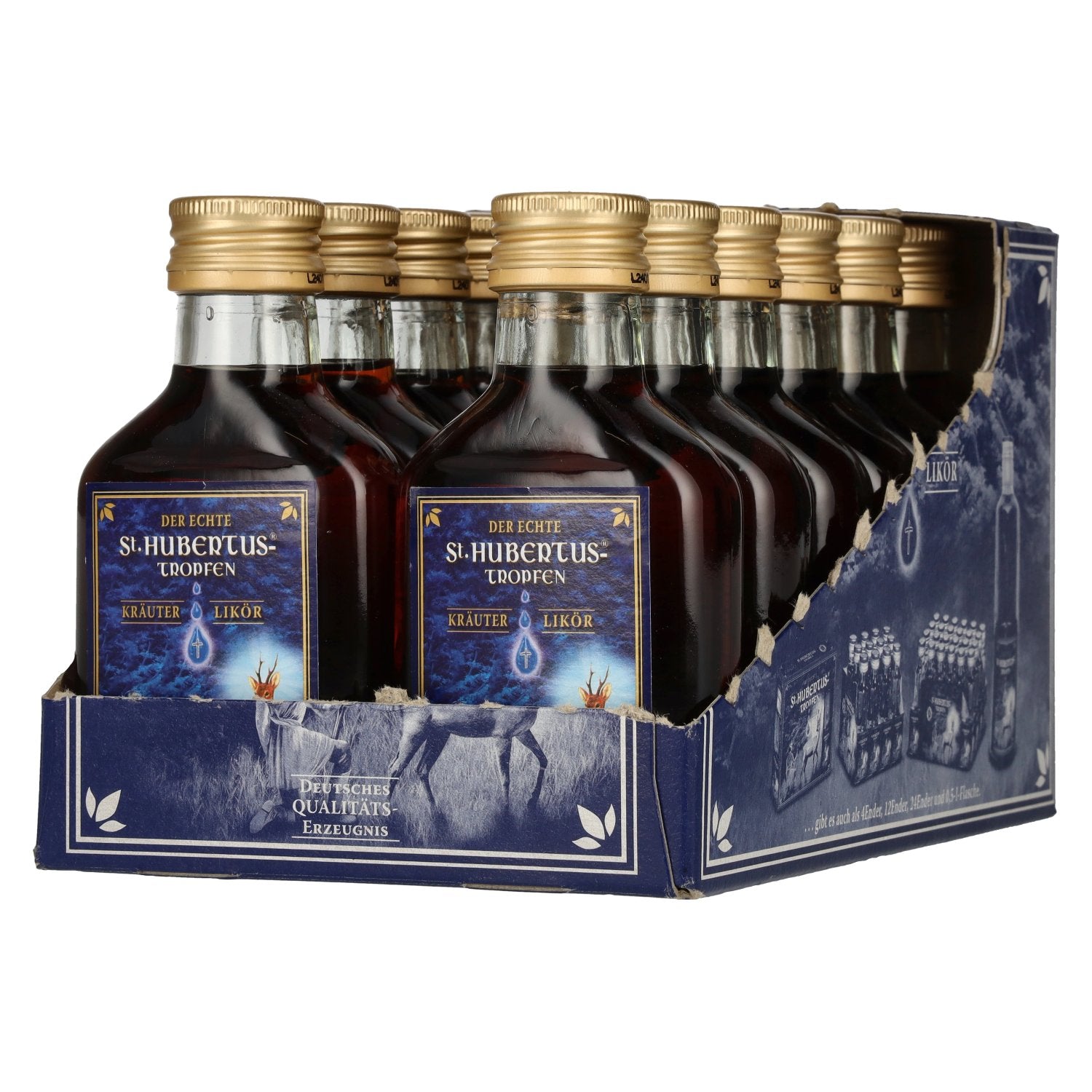 St. Hubertus Tropfen Kraeuterlikoer 30% Vol. 12x0,1l