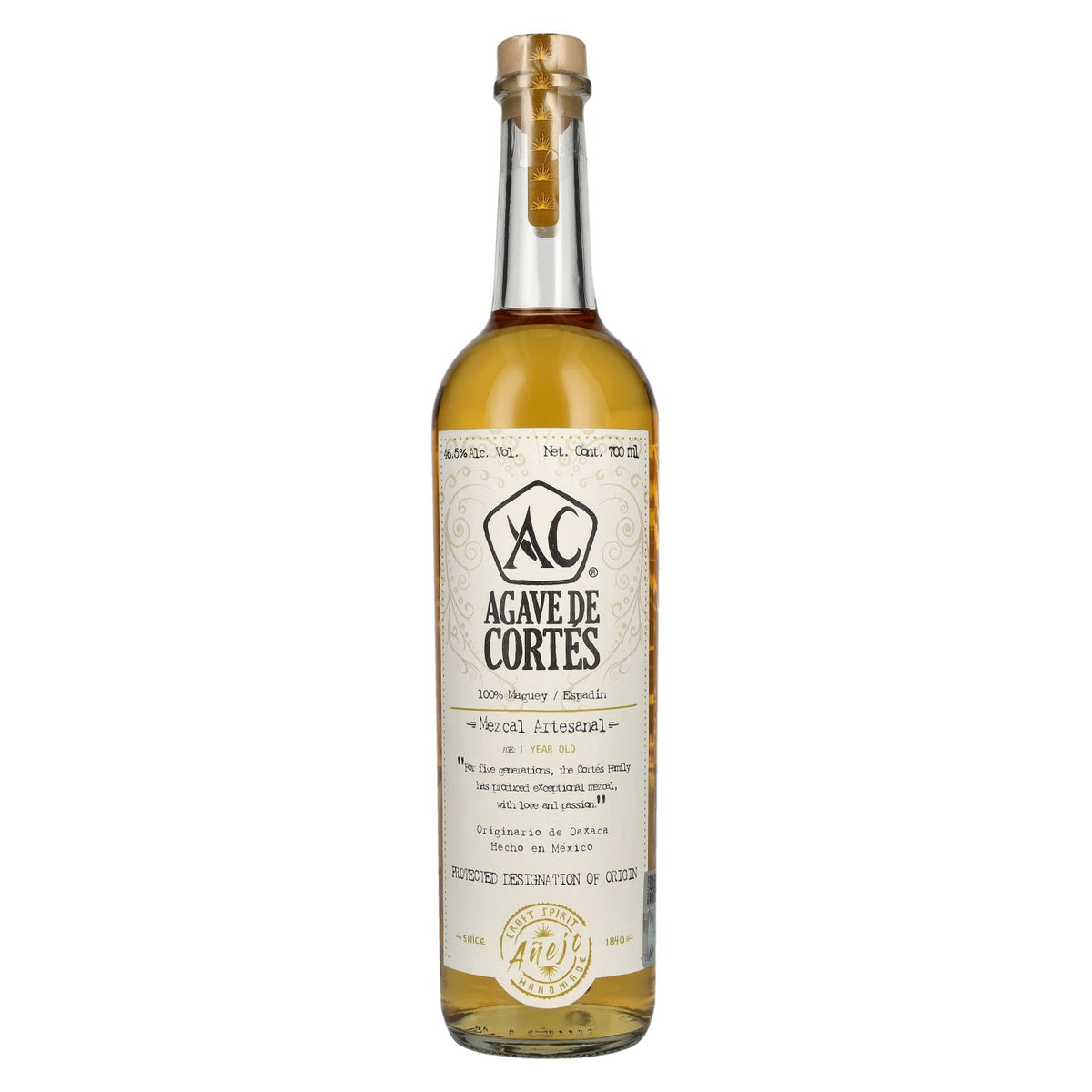 Agave de Cortes Mezcal Artesanal ANEJO 46,5% Vol. 0,7l