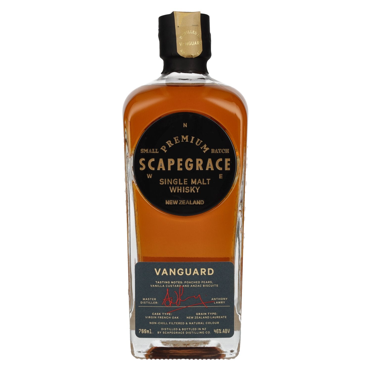 Scapegrace VANGUARD Newzealand Small Batch Single Malt Whisky 46% Vol. 0,7l