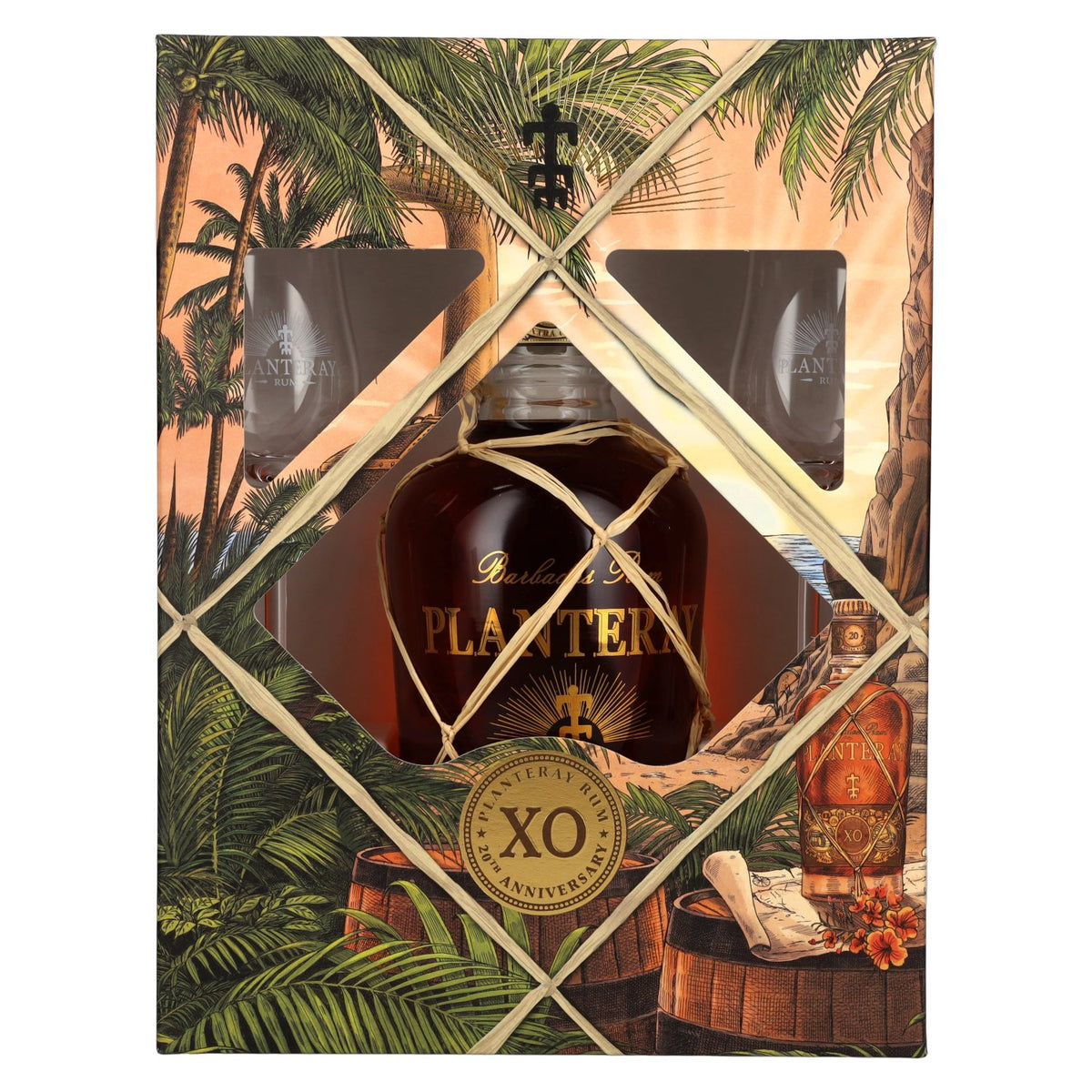 Planteray Rum BARBADOS XO 20th Anniversary 40% Vol. 0,7l in Giftbox with 2 glasses