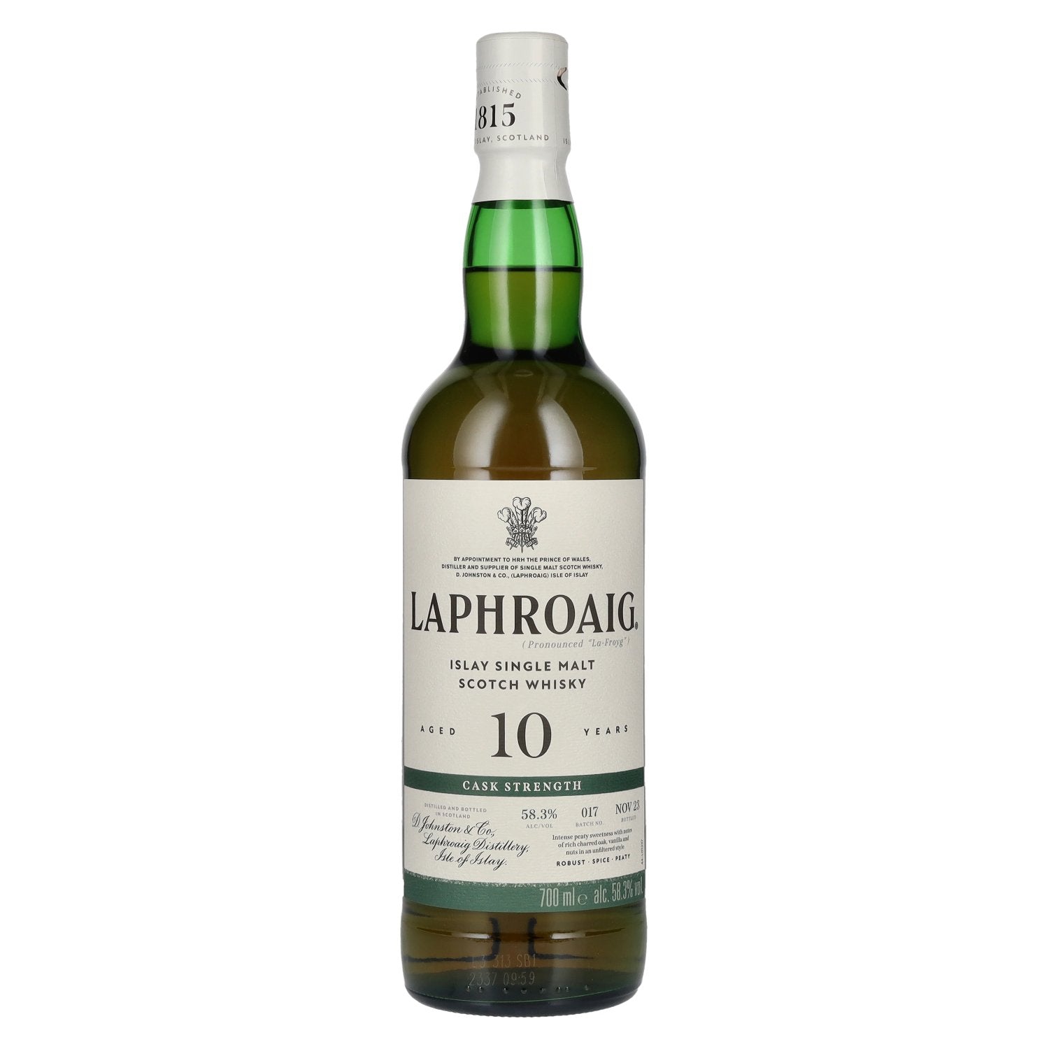 Laphroaig 10 Years Old Cask Strength Batch 58,3% Vol. 0,7l