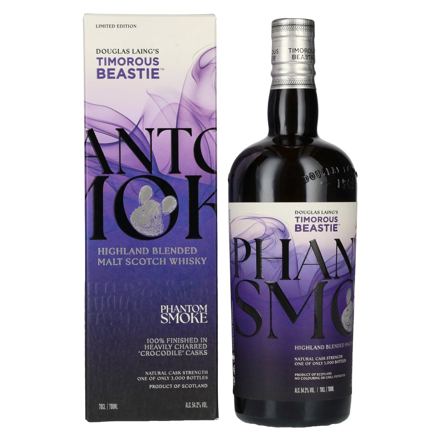 Douglas Laing TIMOROUS BEASTIE Phantom Smoke Charred Crocodile Casks Limited Edition 54,2% Vol. 0,7l in Giftbox