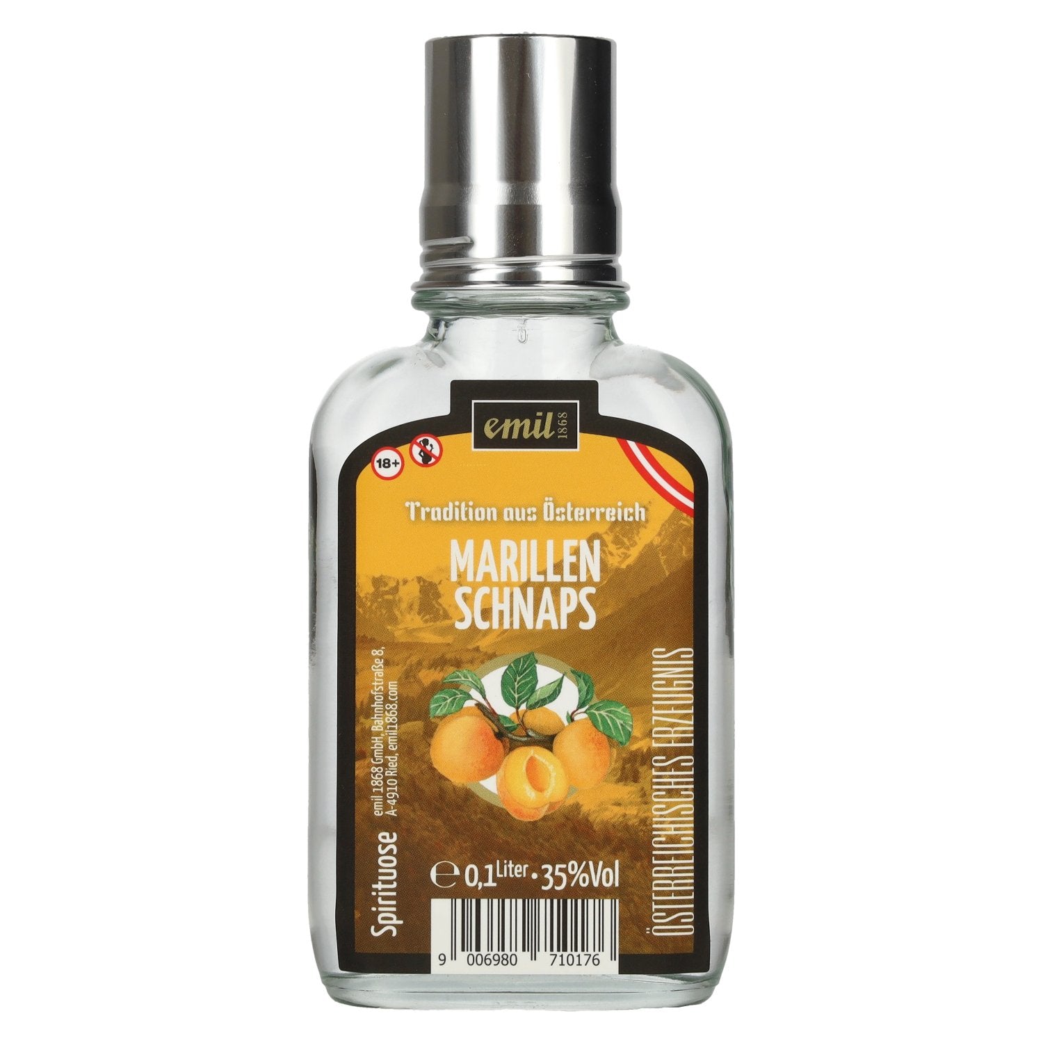 emil 1868 Marillen Schnaps 35% Vol. 0,1l in Taschenflasche