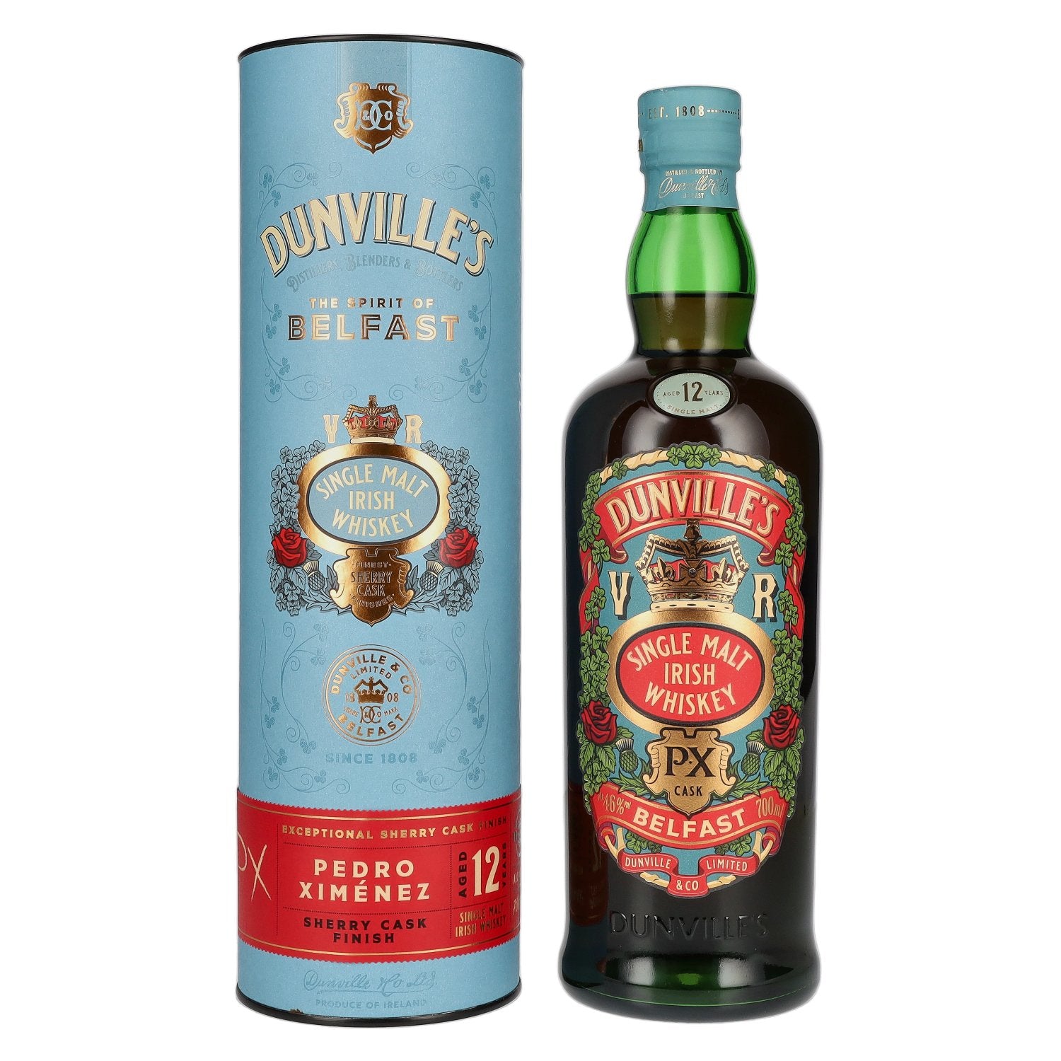 Dunville's 12 Years Old Single Malt Irish Whiskey PX Cask 46% Vol. 0,7l in Giftbox