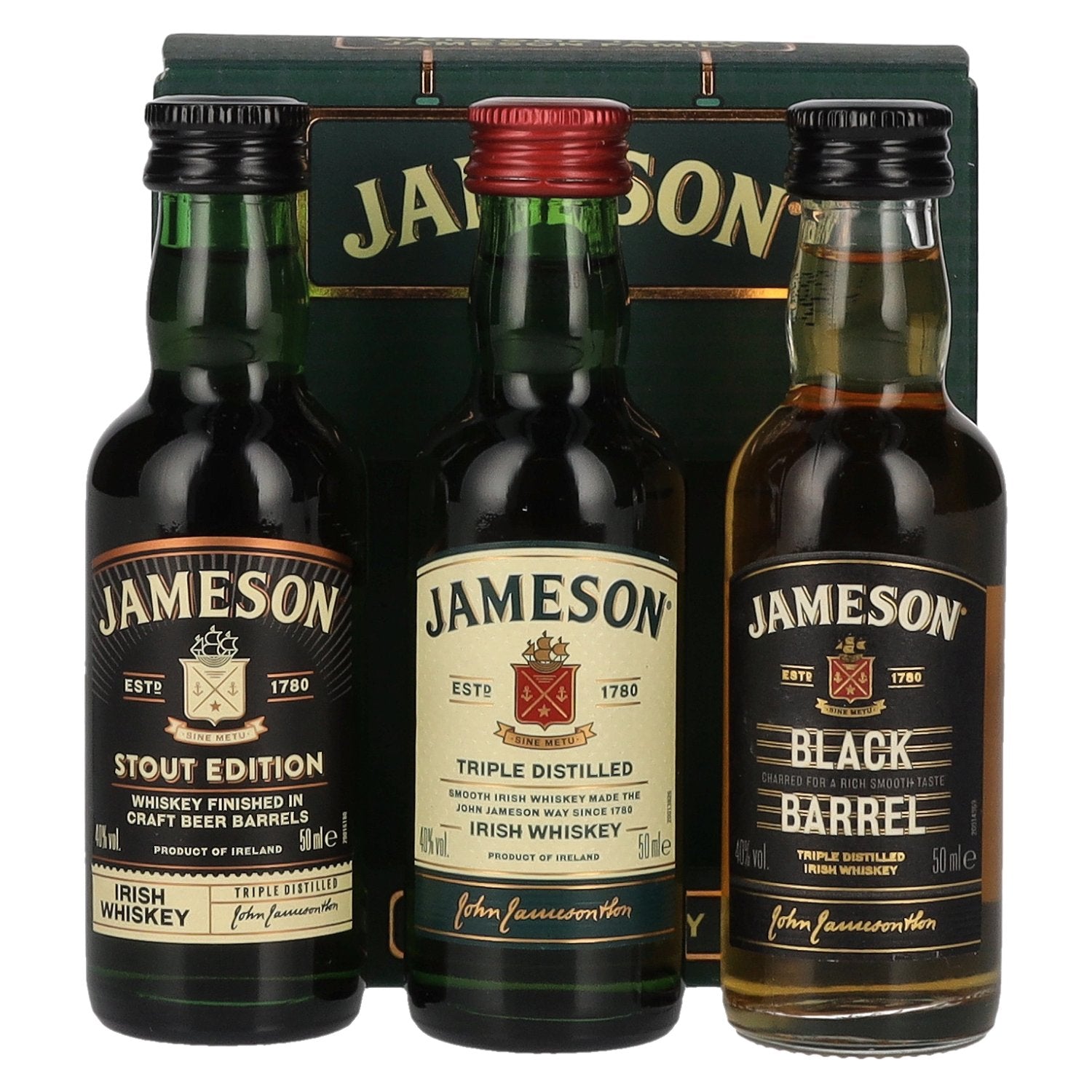 Jameson Triple Distilled Irish Whiskey 40% Vol. 3x0,05l