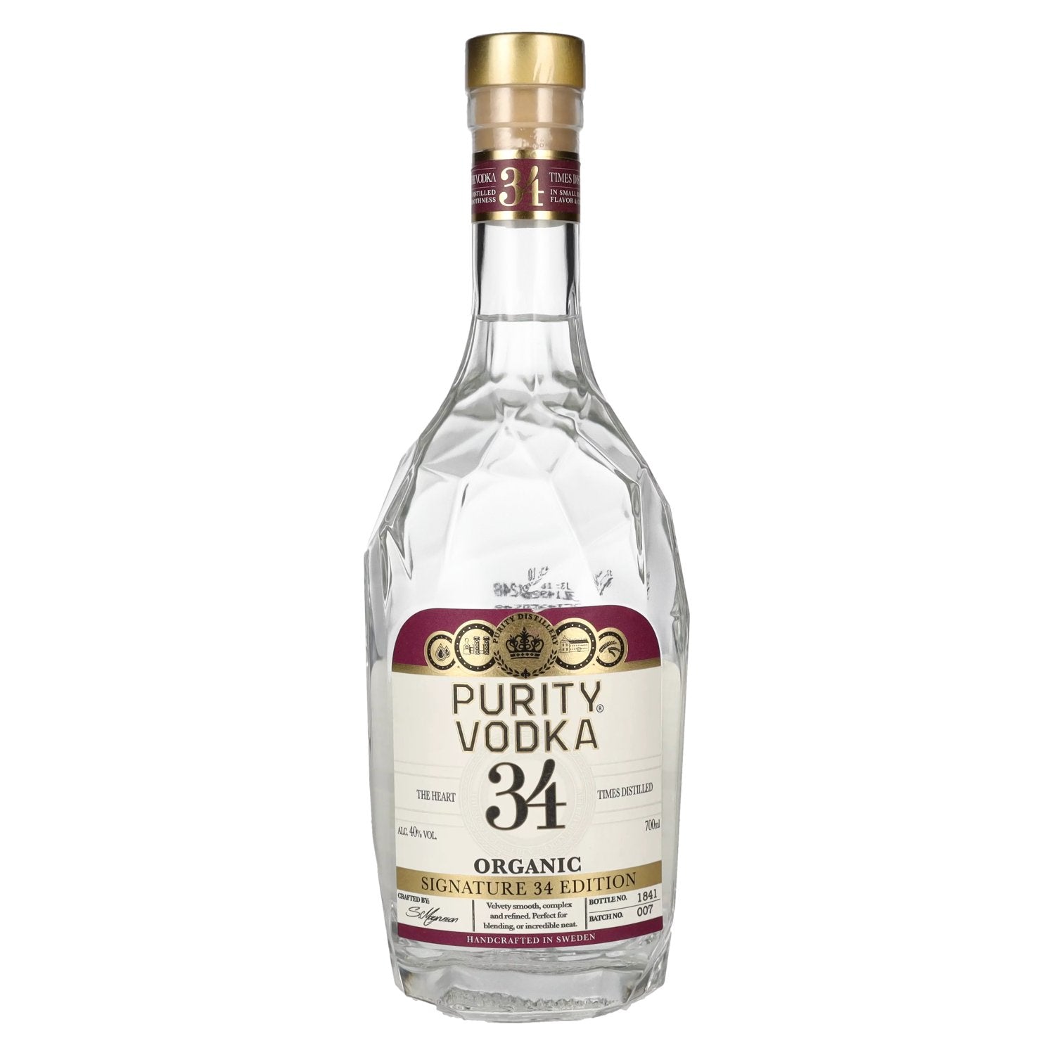 Purity SIGNATURE 34 EDITION Organic Vodka 40% Vol. 0,7l
