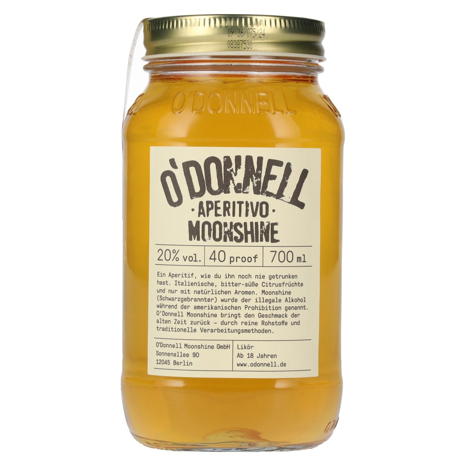 O'Donnell Moonshine APERITIVO Likoer 20% Vol. 0,7l