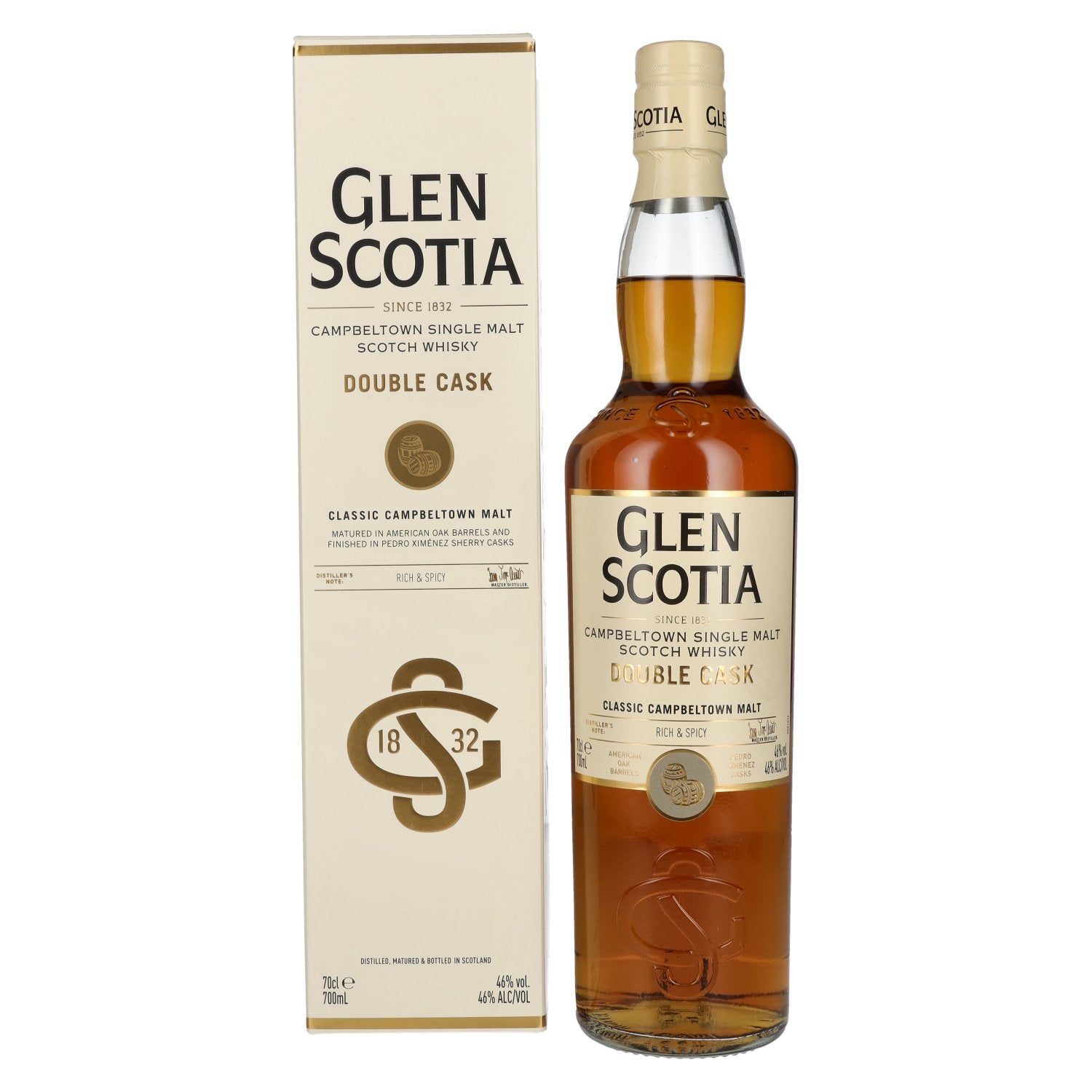 Glen Scotia DOUBLE CASK Single Malt Scotch Whisky 46% Vol. 0,7l in Giftbox