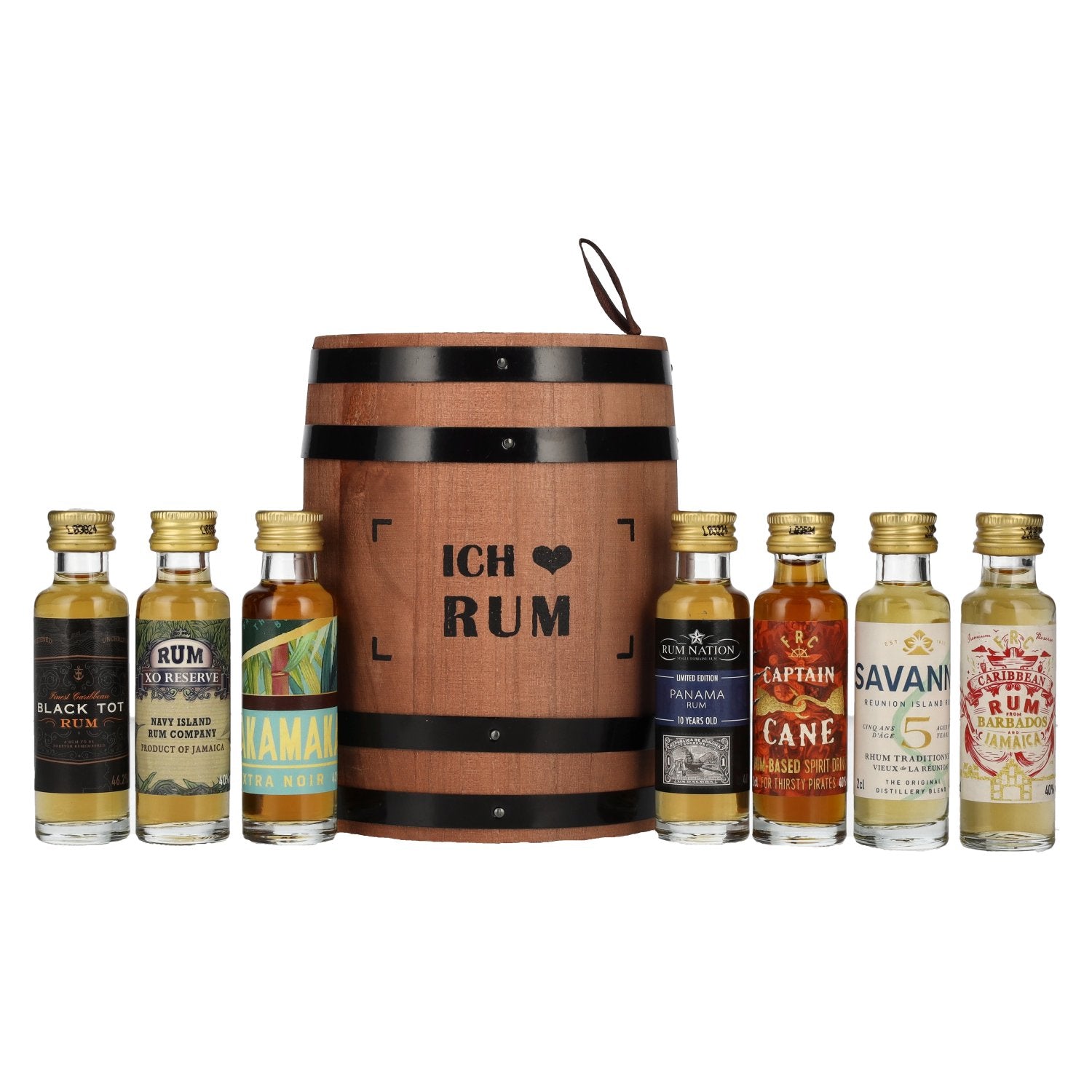 ICH LIEBE RUM Tasting Fass 41,7% Vol. 7x0,02l in Holzkiste