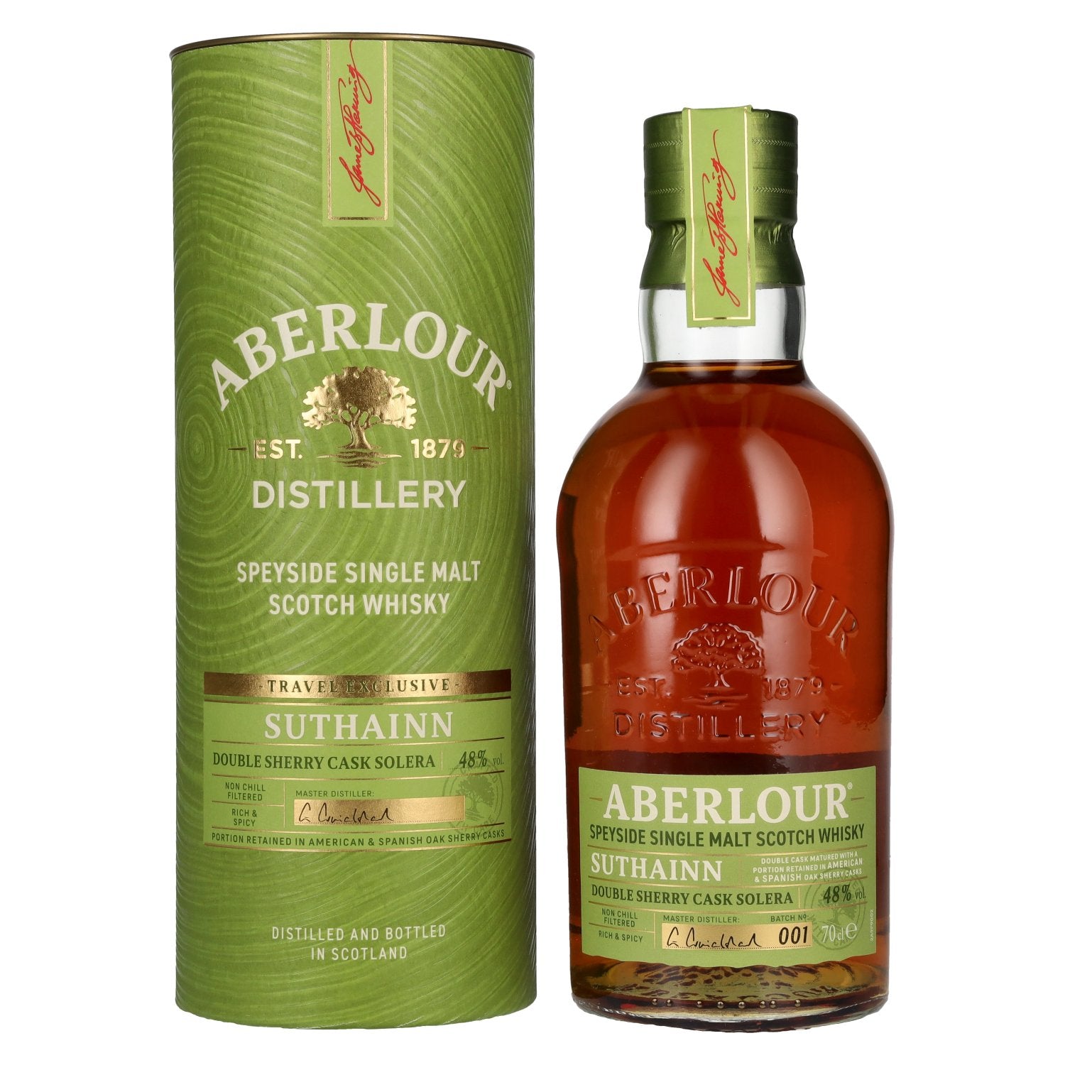 Aberlour SUTHAINN Double Sherry Cask Solera Travel Exclusive Speyside Single Malt Batch 001 48% Vol. 0,7l in Giftbox