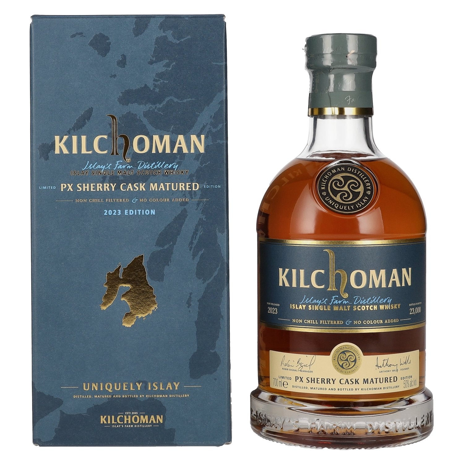 Kilchoman PX Sherry Cask Matured Islay Single Malt Scotch Whisky 2023 50% Vol. 0,7l in Giftbox