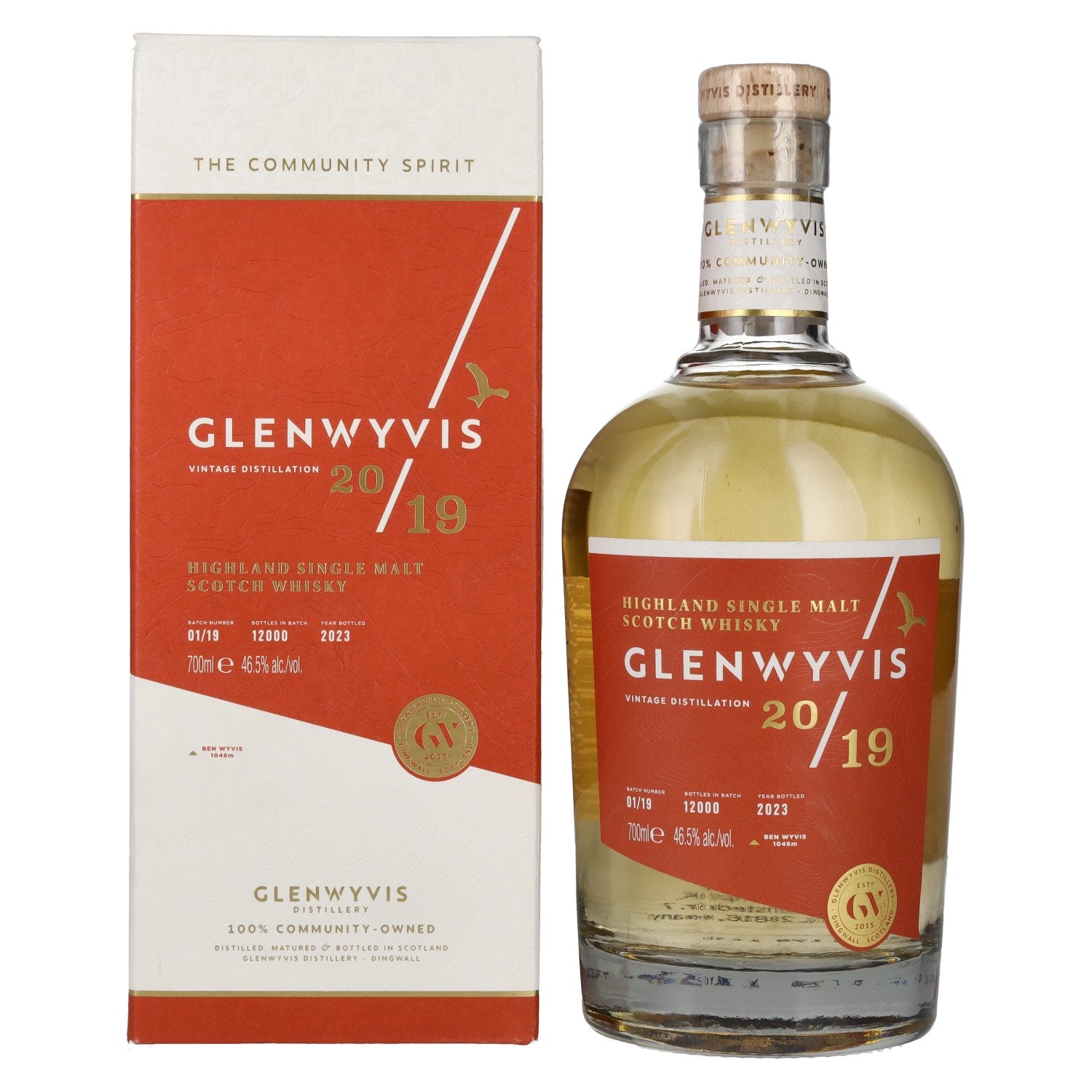 GlenWyvis Highland Single Malt Batch 01 Vintage 2019 46,5% Vol. 0,7l in Giftbox