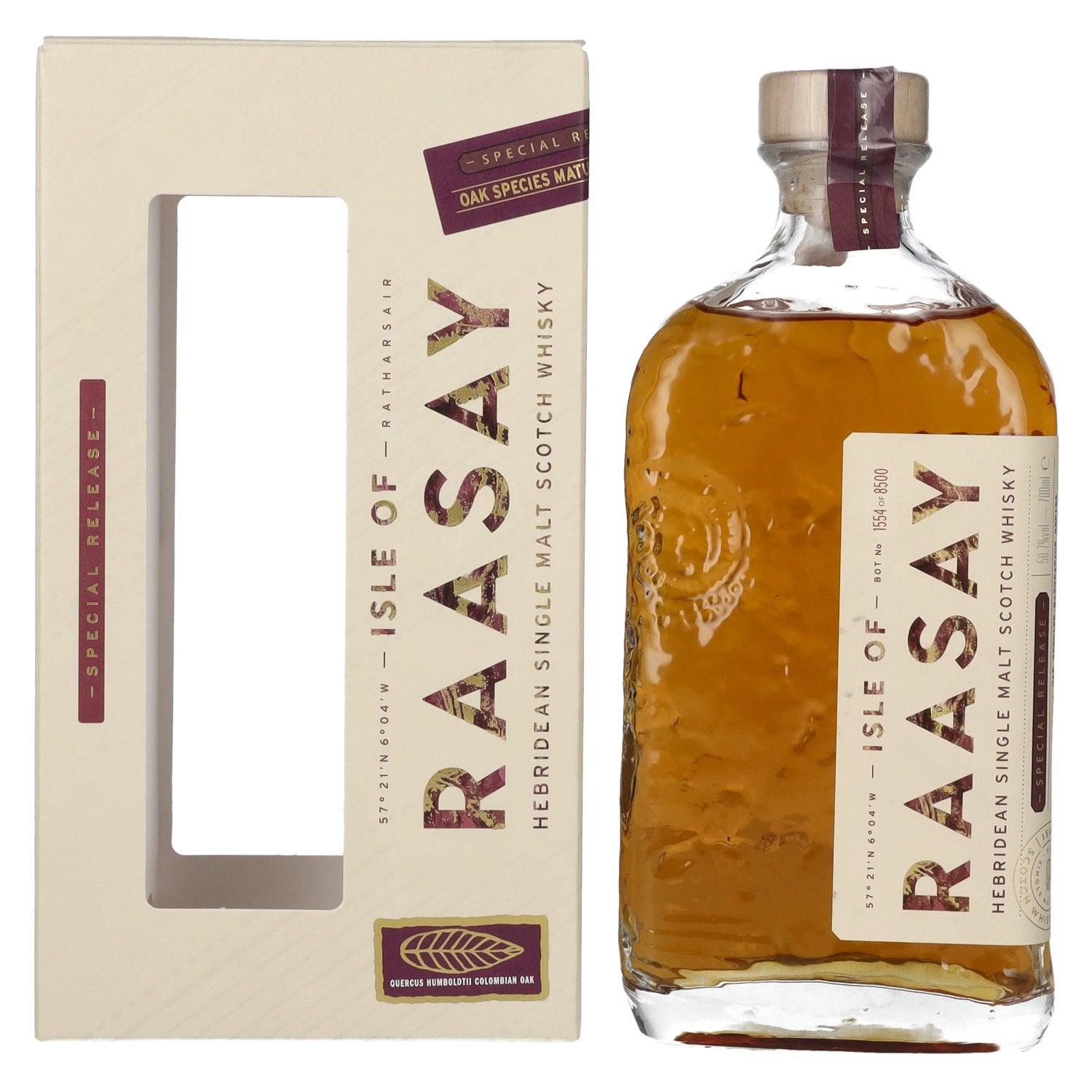 Isle of RAASAY Quercus Humboldtii Columbian Oak Single Malt 50,7% Vol. 0,7l in Giftbox