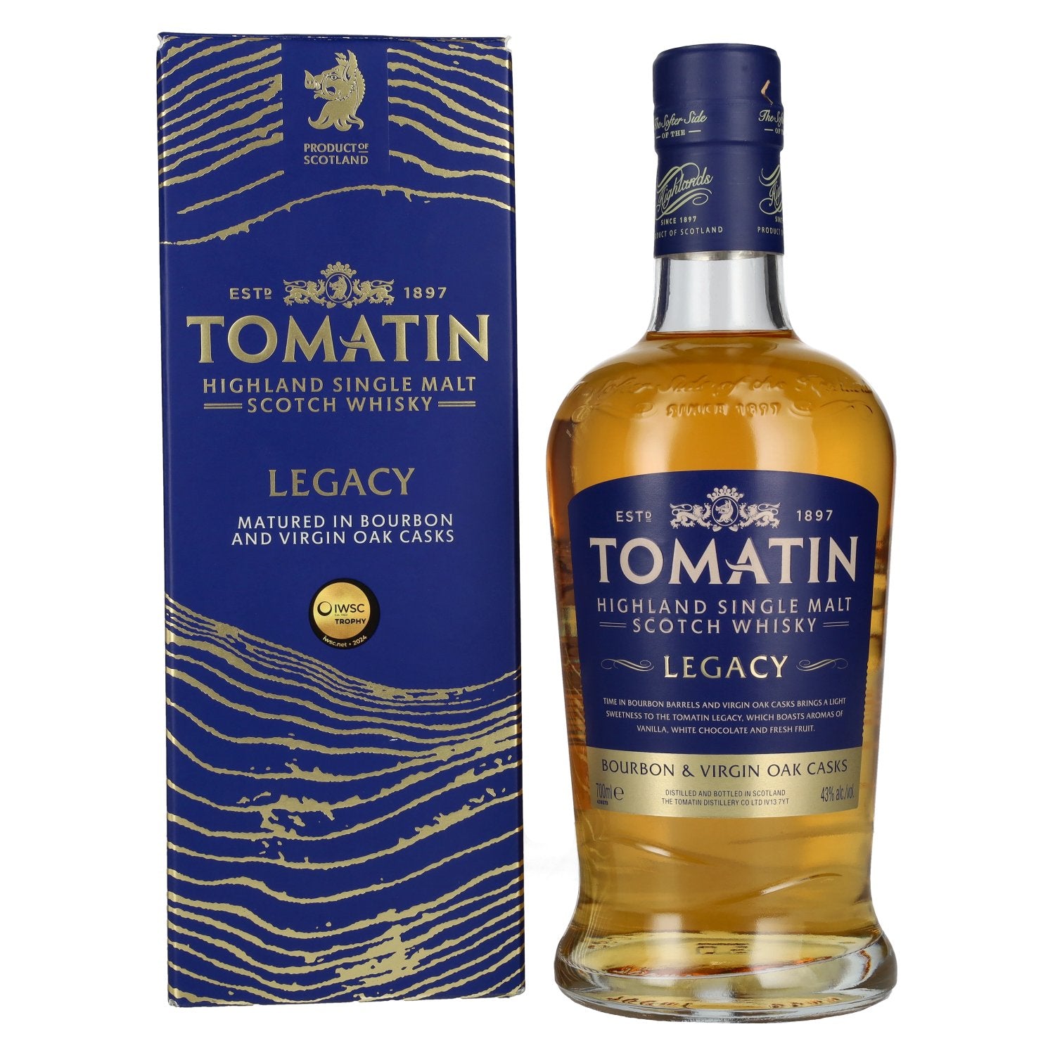 Tomatin Legacy Highland Single Malt Scotch Whisky 43% Vol. 0,7l in Giftbox