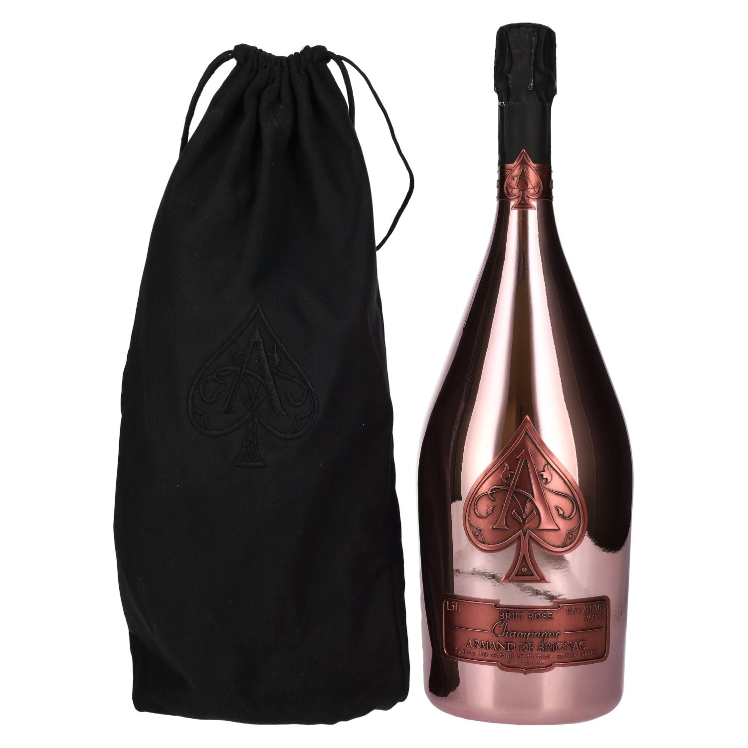 Armand de Brignac Champagne Rose Brut 12,5% Vol. 1,5l in Velvet Bag