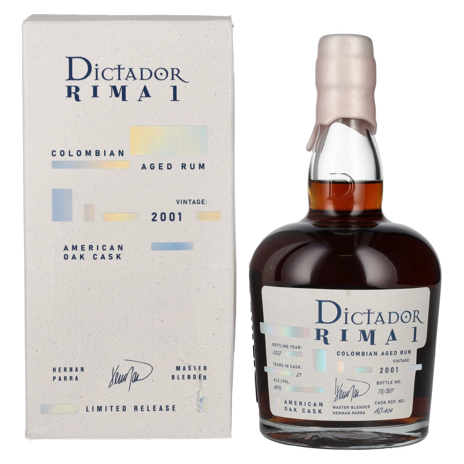 Dictador RIMA 1 21 Years Old AMERICAN OAK Cask Vintage 2001 44% Vol. 0,7l in Giftbox