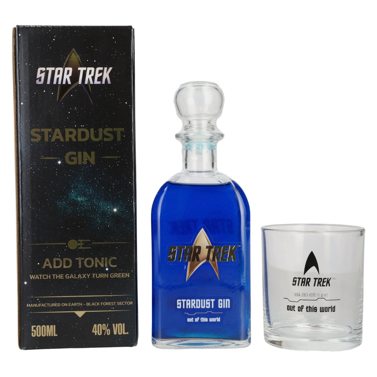 V-Sinne Schwarzwald STAR TREK Stardust Gin 40% Vol. 0,5l in Giftbox with glass